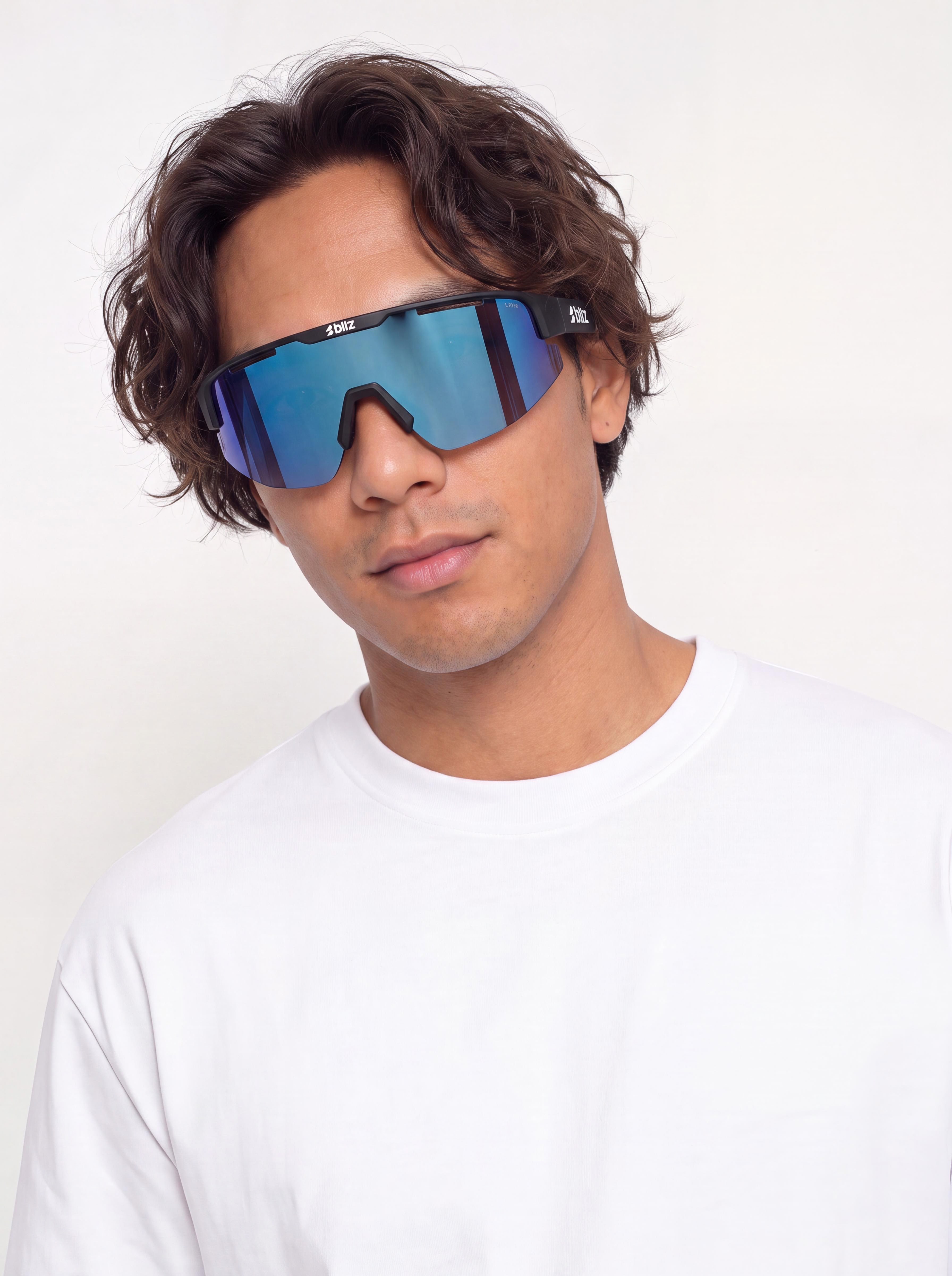 Okulary przeciwsłoneczne Bliz Matrix (matte black/smoke w blue multi)