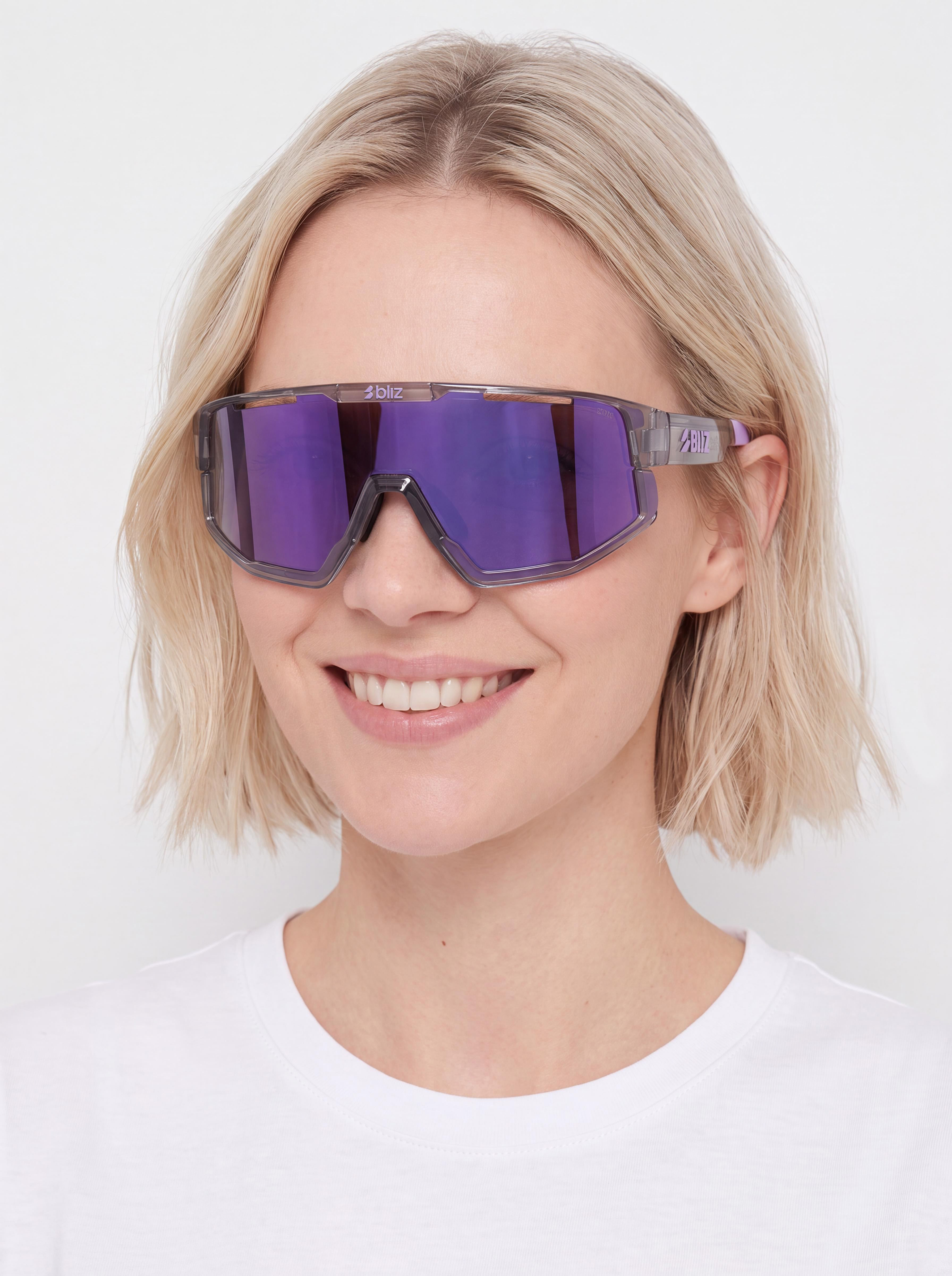 Okulary przeciwsłoneczne Bliz Fusion Small (crystal black/grey w purple multi)