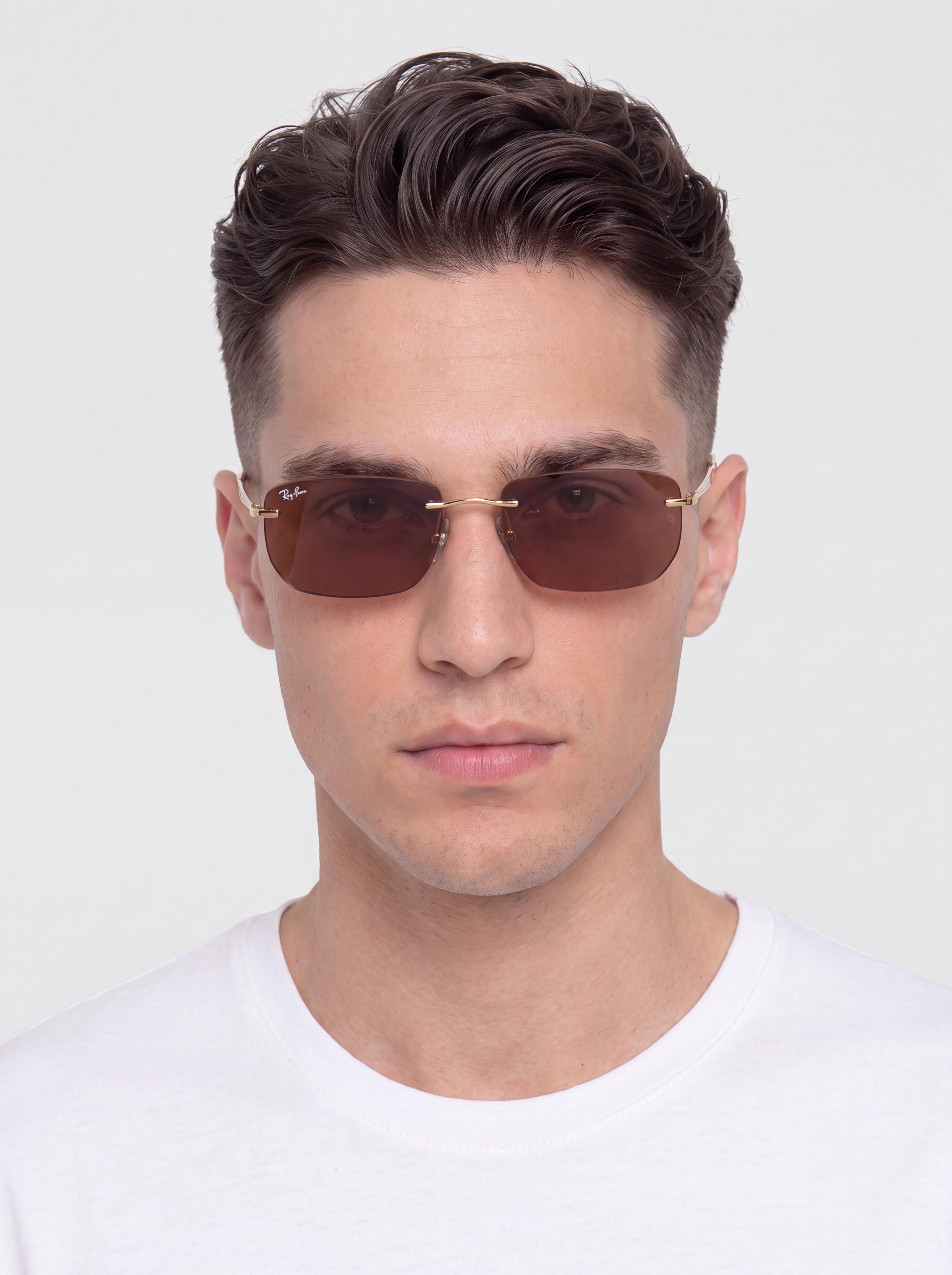 Okulary przeciwsłoneczne Ray-Ban Rb3768 (polerowany złoto arista/ciemnofioletowy i lustrzany czerwony)