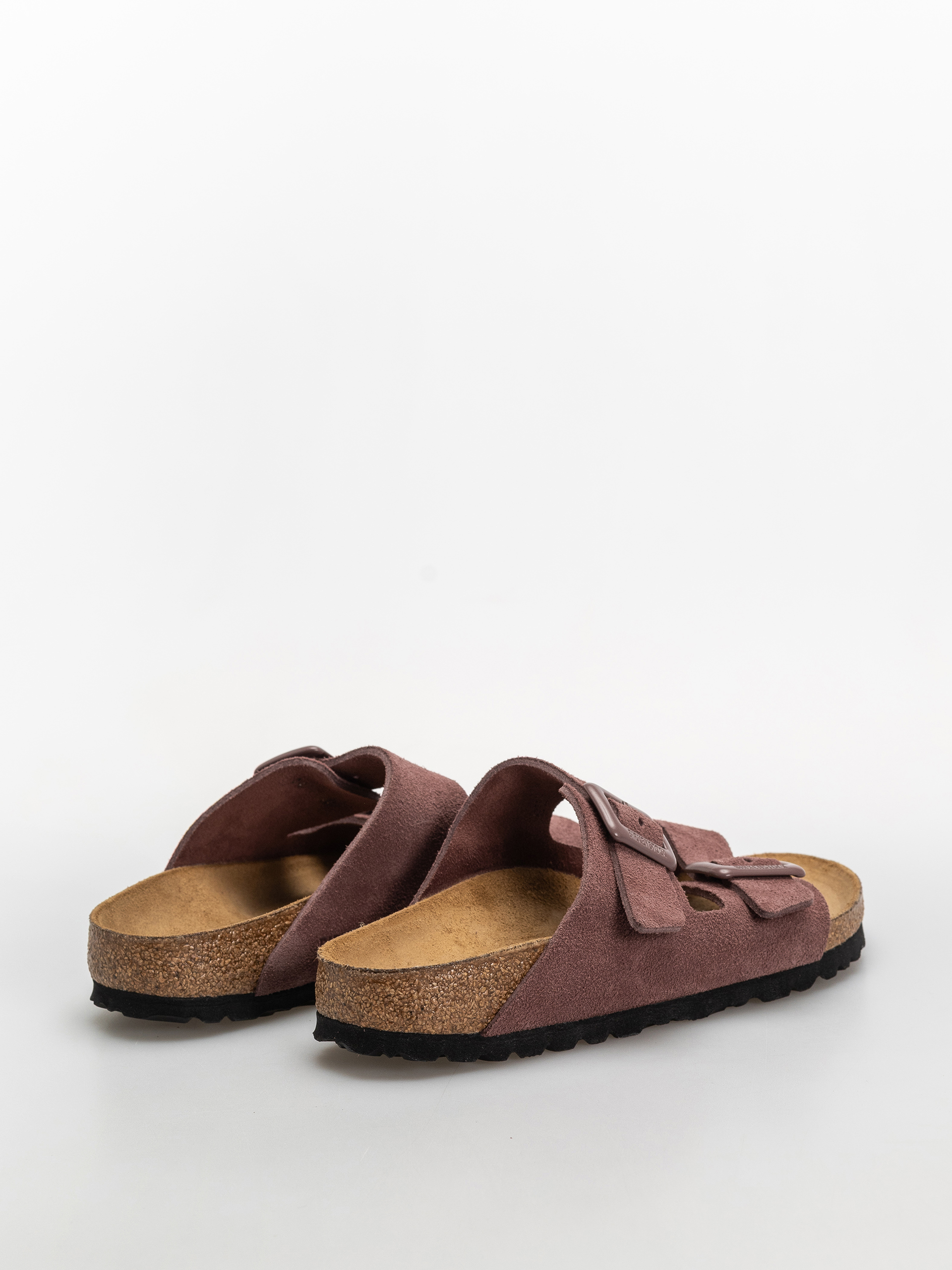 Klapki Birkenstock Arizona Suede Leather Cushion Buckle Narrow Wmn (pepper)