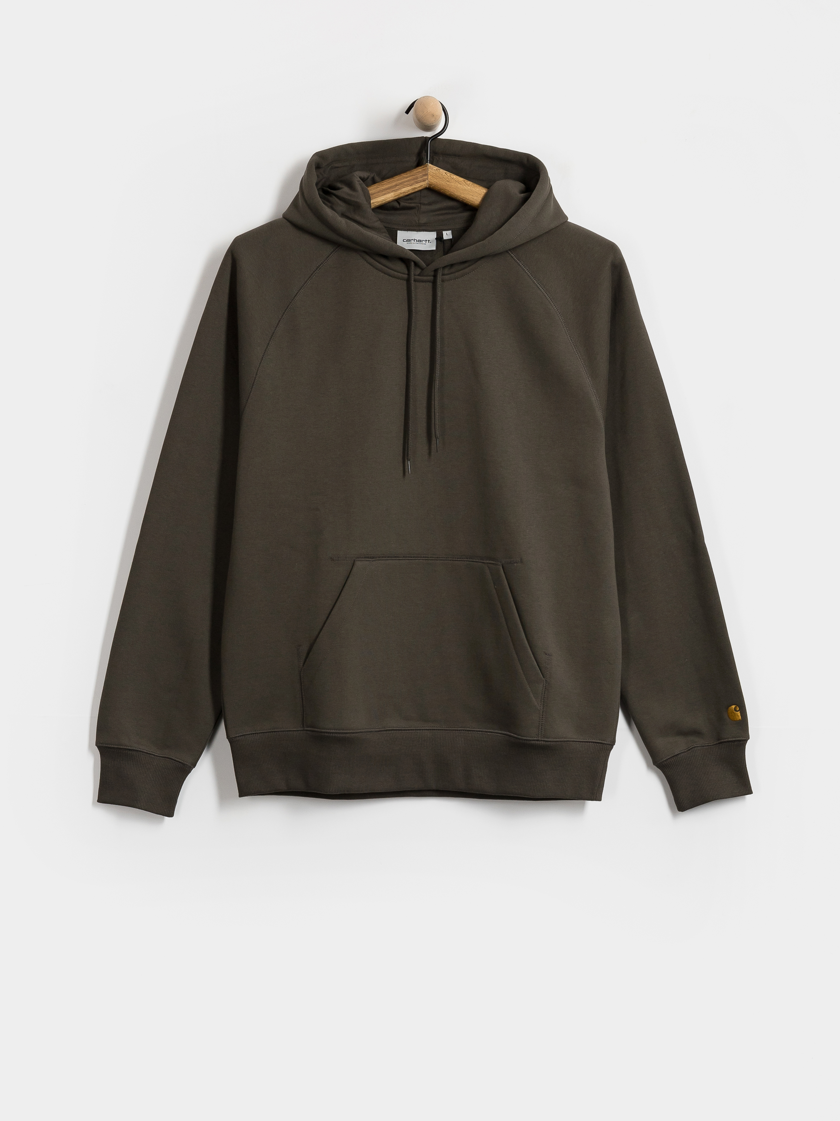 Bluza z kapturem Carhartt WIP Chase HD (shungite/gold)