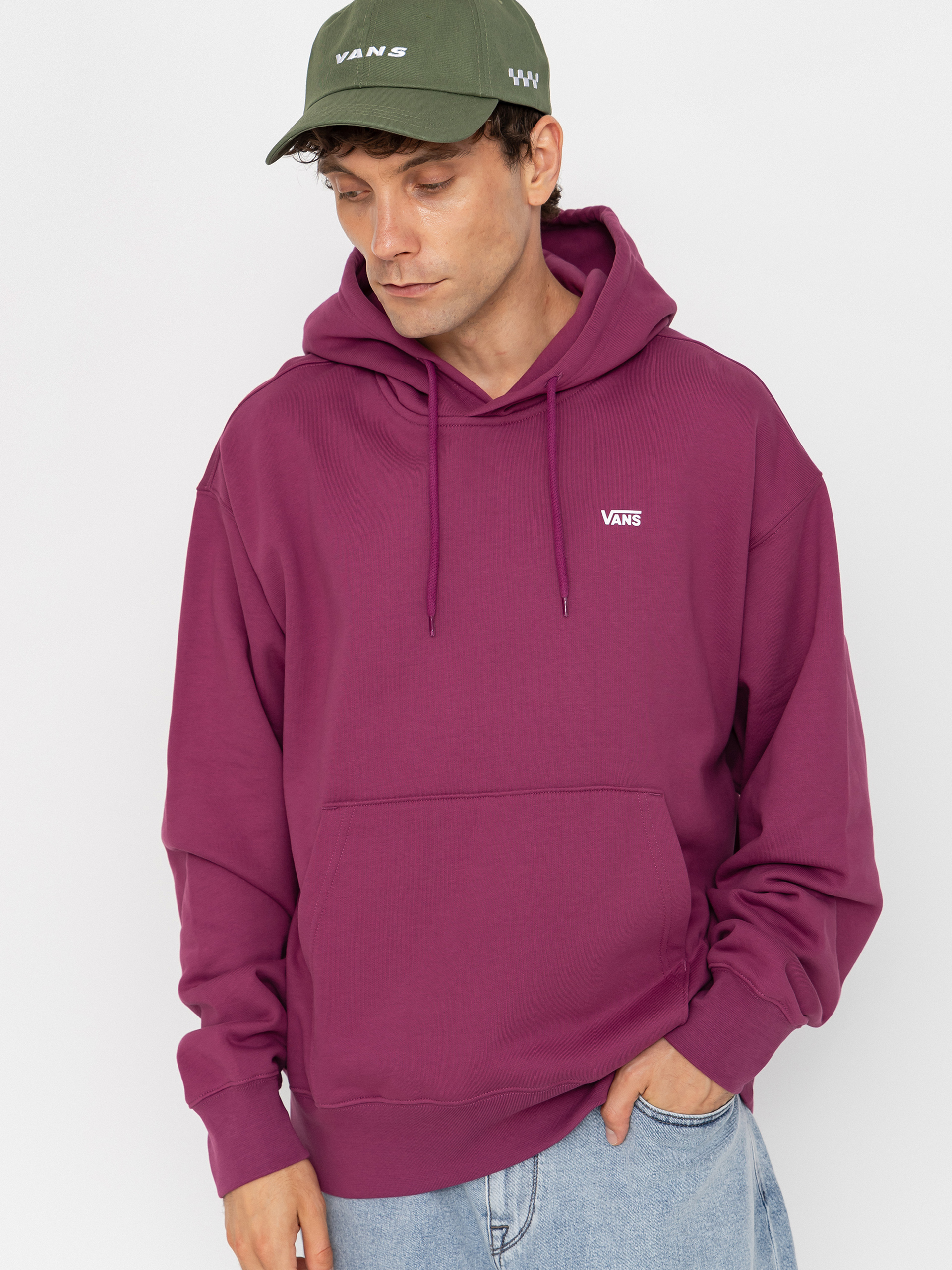 Bluza z kapturem Vans Left Chest HD (mystic mulberry)