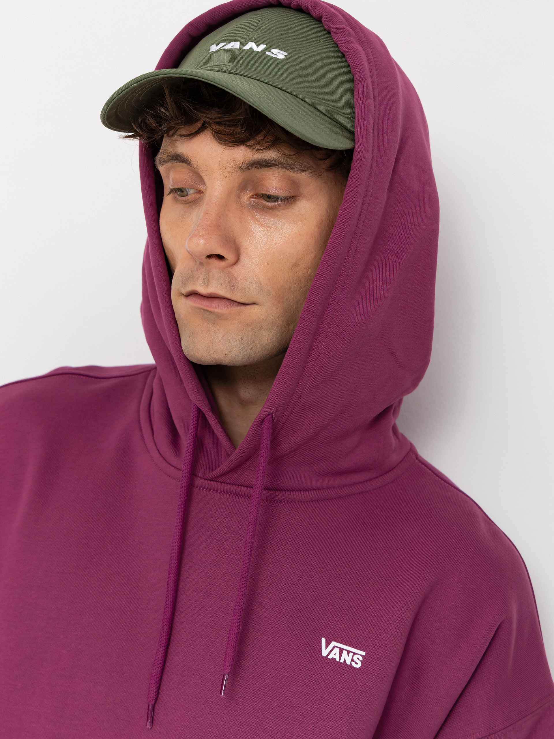 Bluza z kapturem Vans Left Chest HD (mystic mulberry)