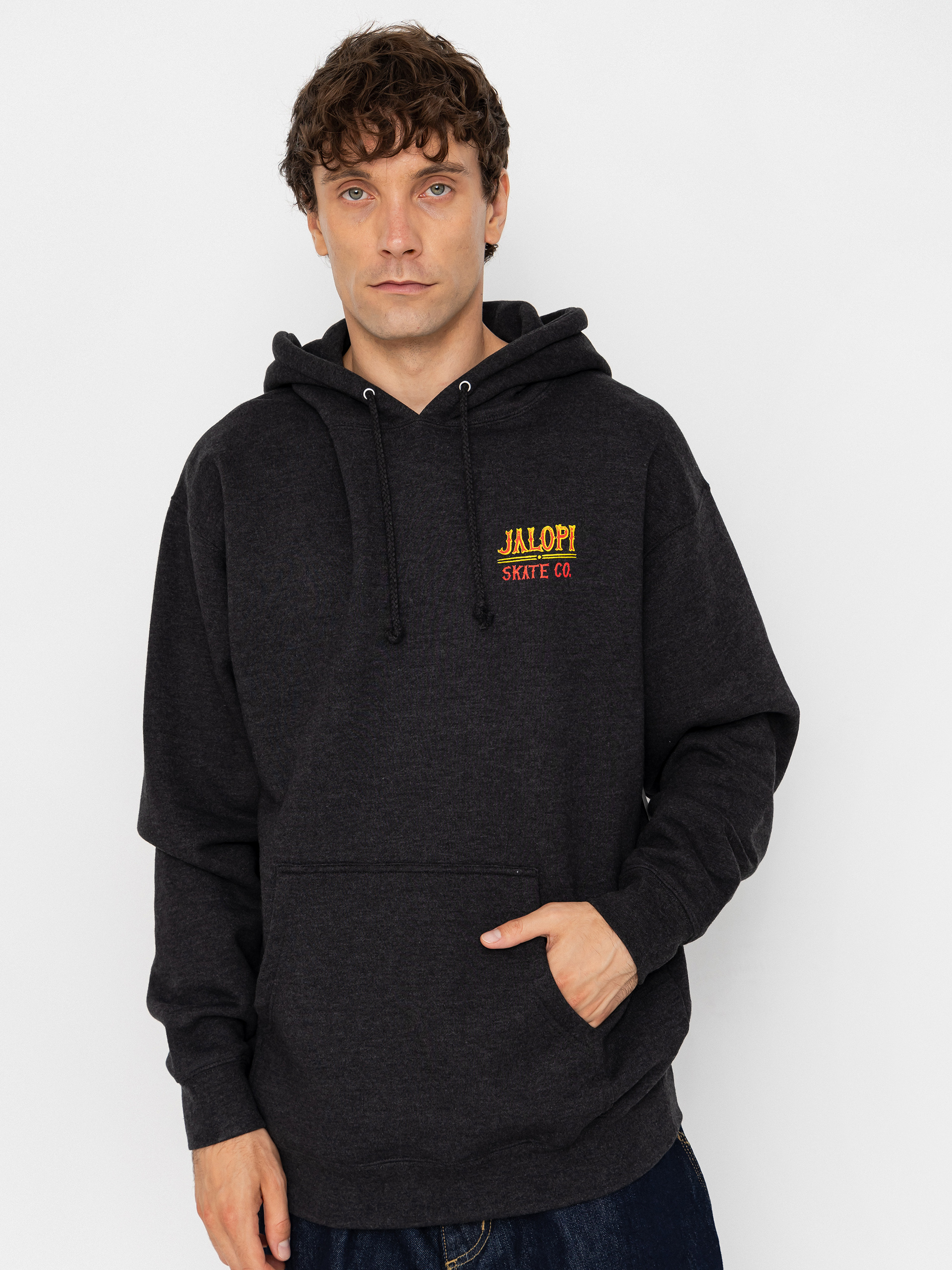 Bluza z kapturem Antihero Jalopi Returns HD (charcoal heather w/multi color prints)