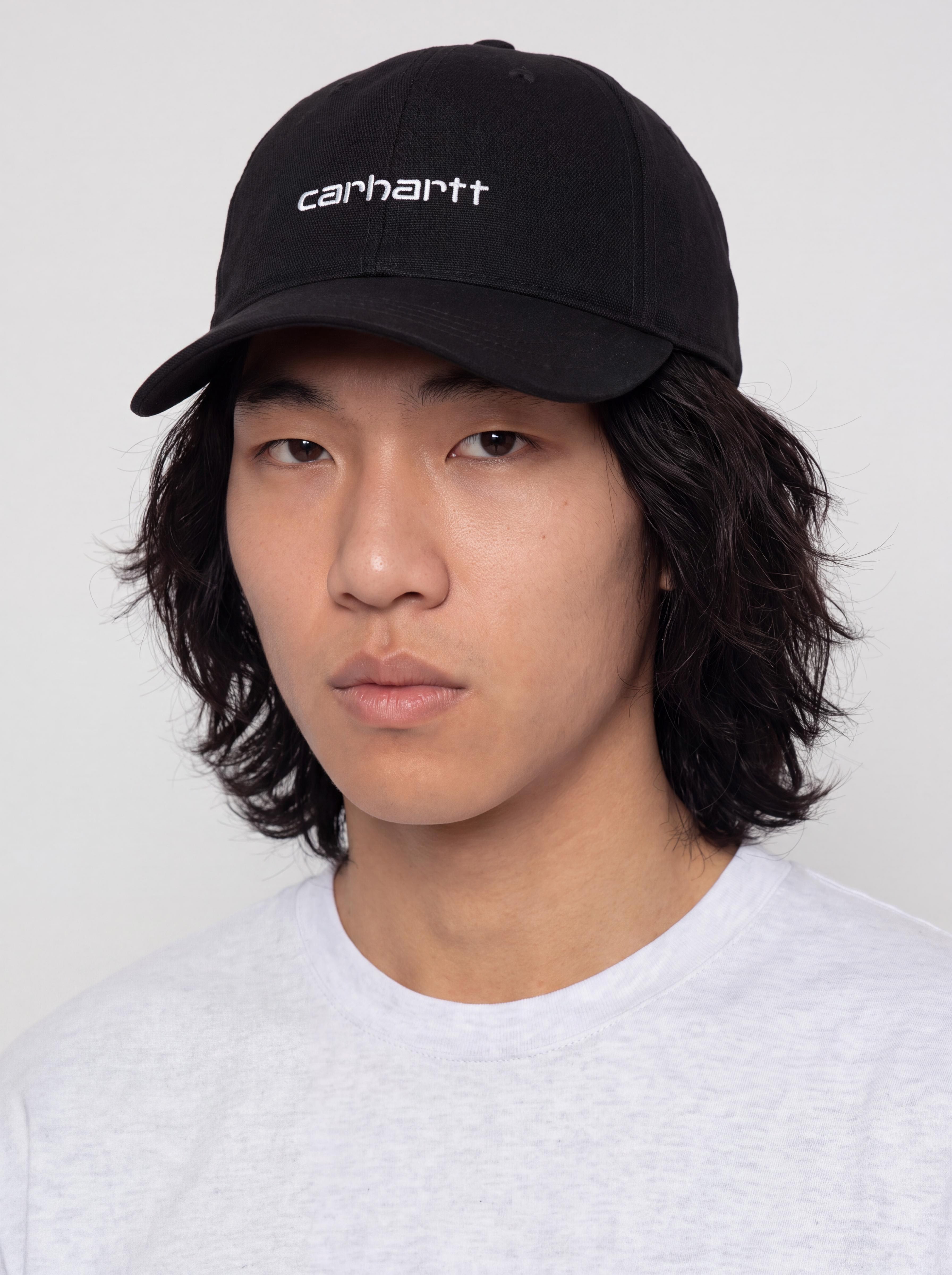 Czapka z daszkiem Carhartt WIP Canvas Script (black/white)