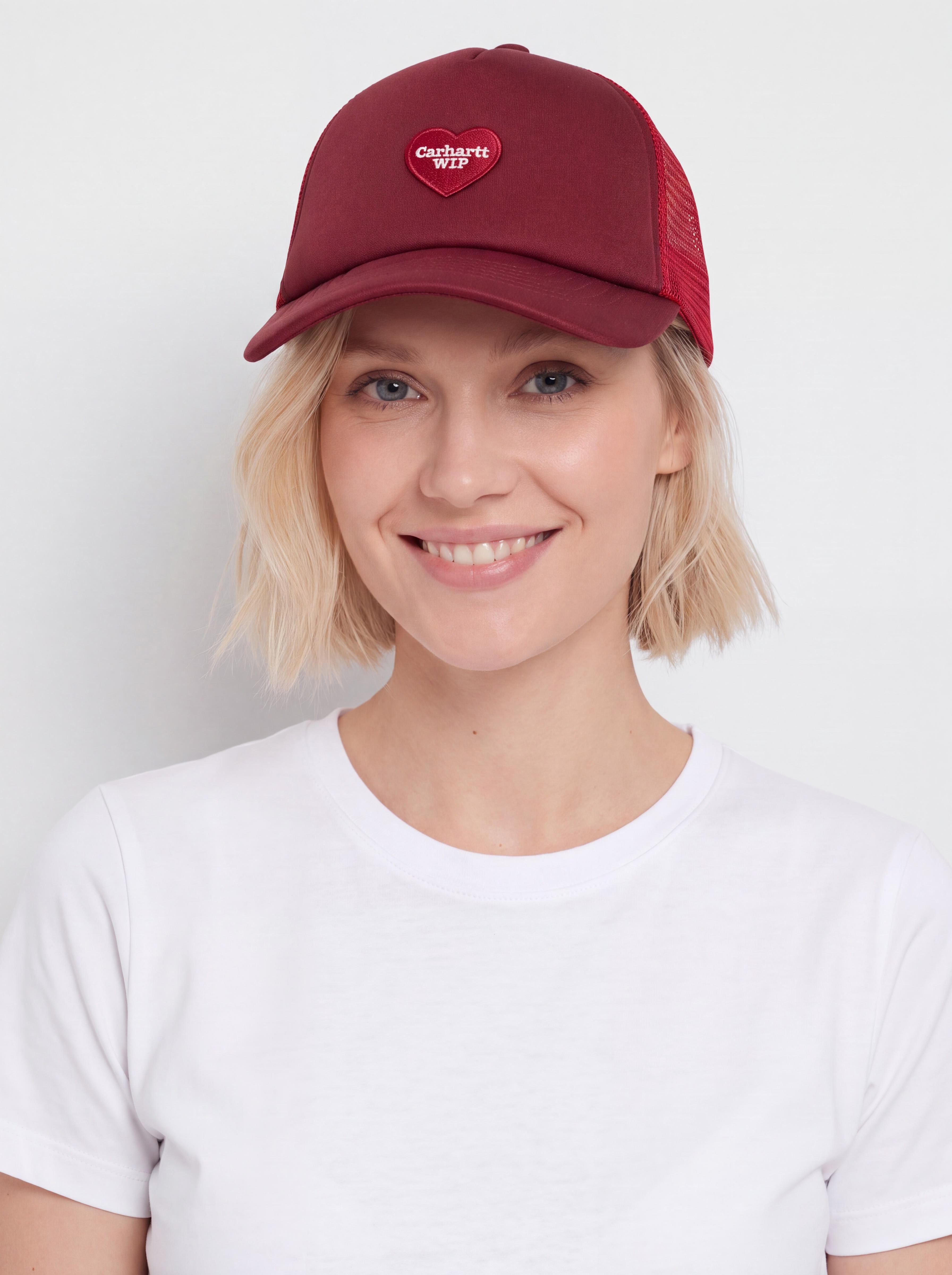 Czapka z daszkiem Carhartt WIP Heart Patch Trucker (scarlet)