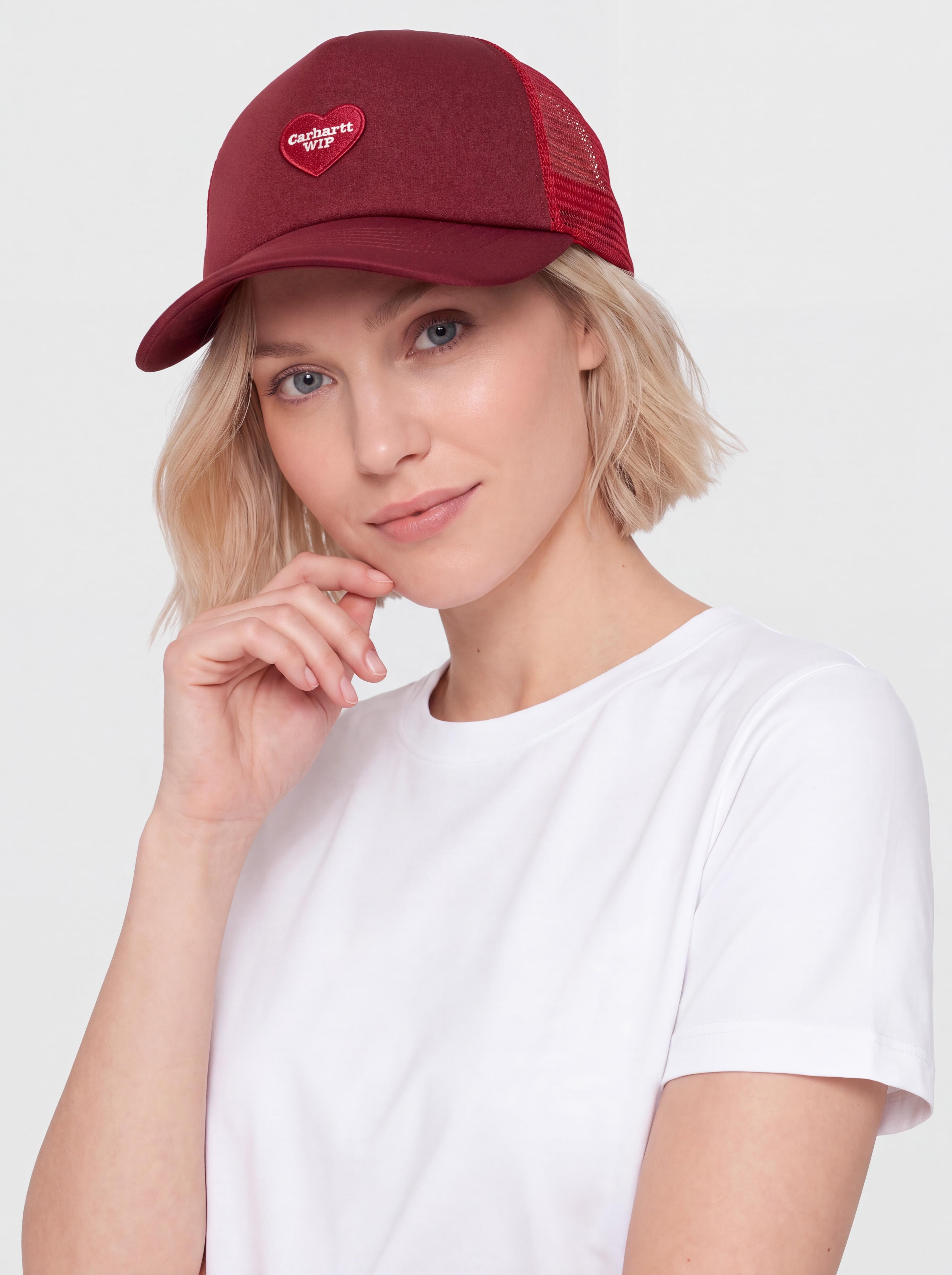 Czapka z daszkiem Carhartt WIP Heart Patch Trucker (scarlet)