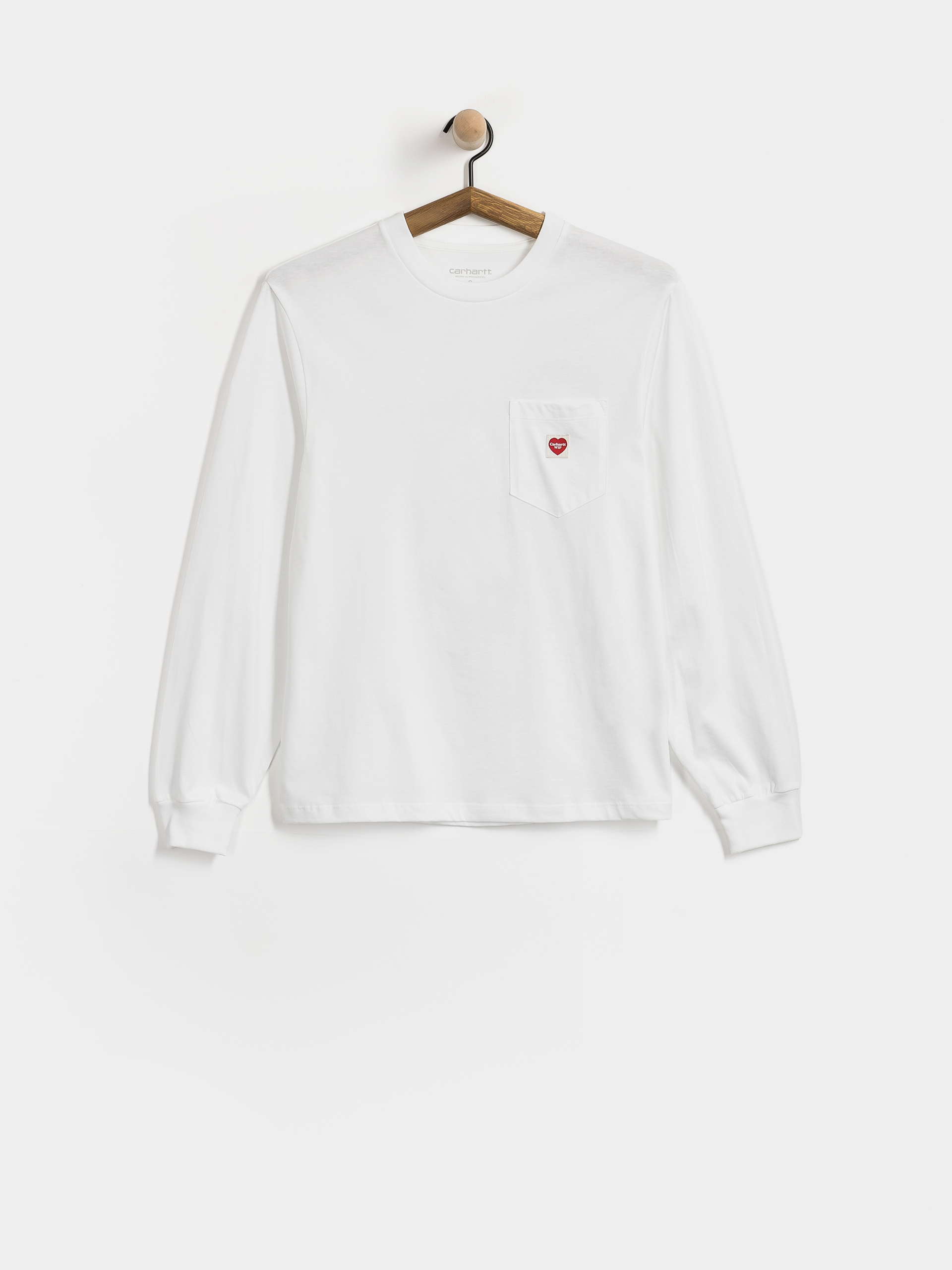 Longsleeve Carhartt WIP Pocket Small Heart Wmn (white/red)