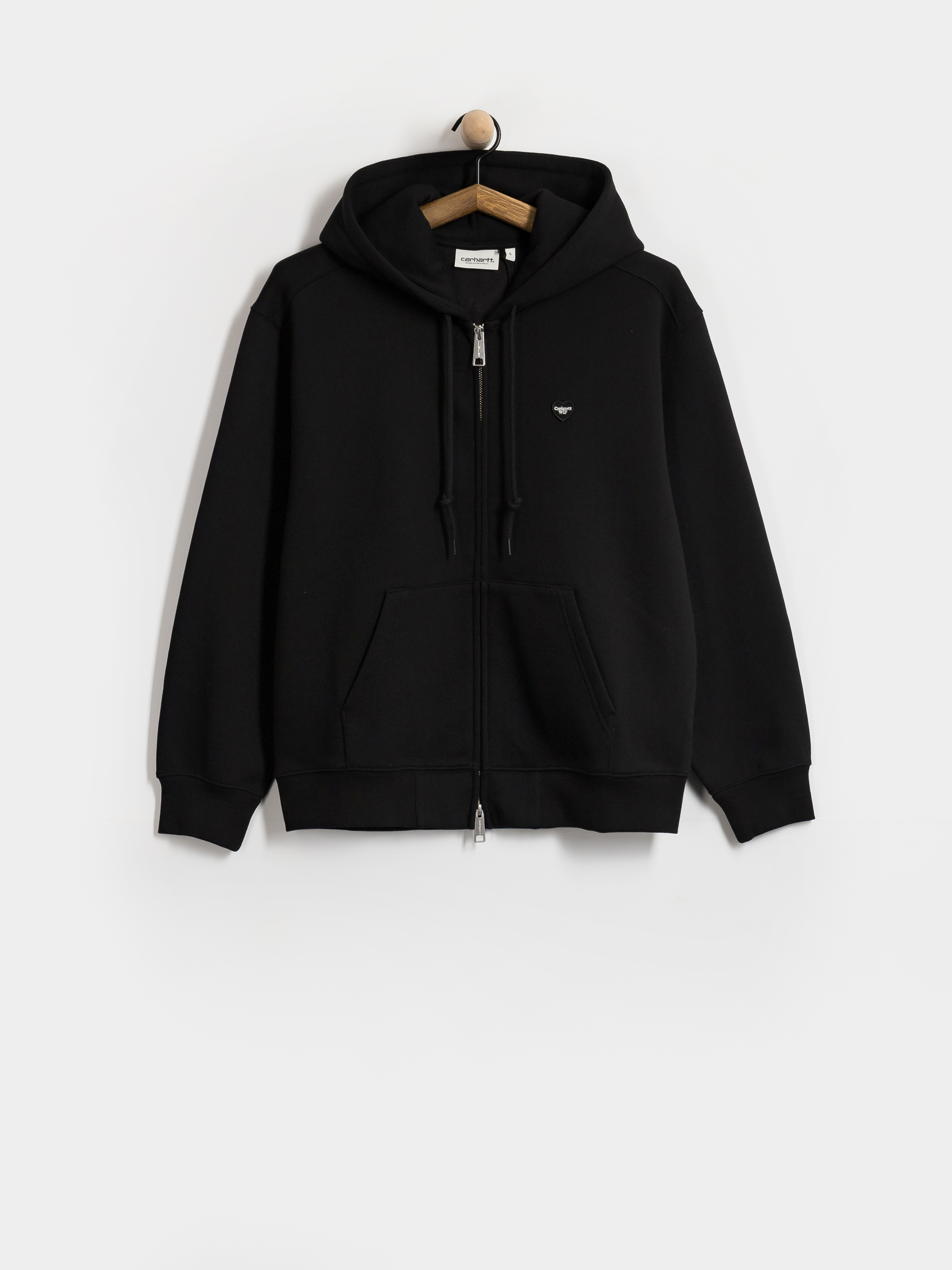 Bluza z kapturem Carhartt WIP Small Heart Patch ZHD Wmn (black/black)