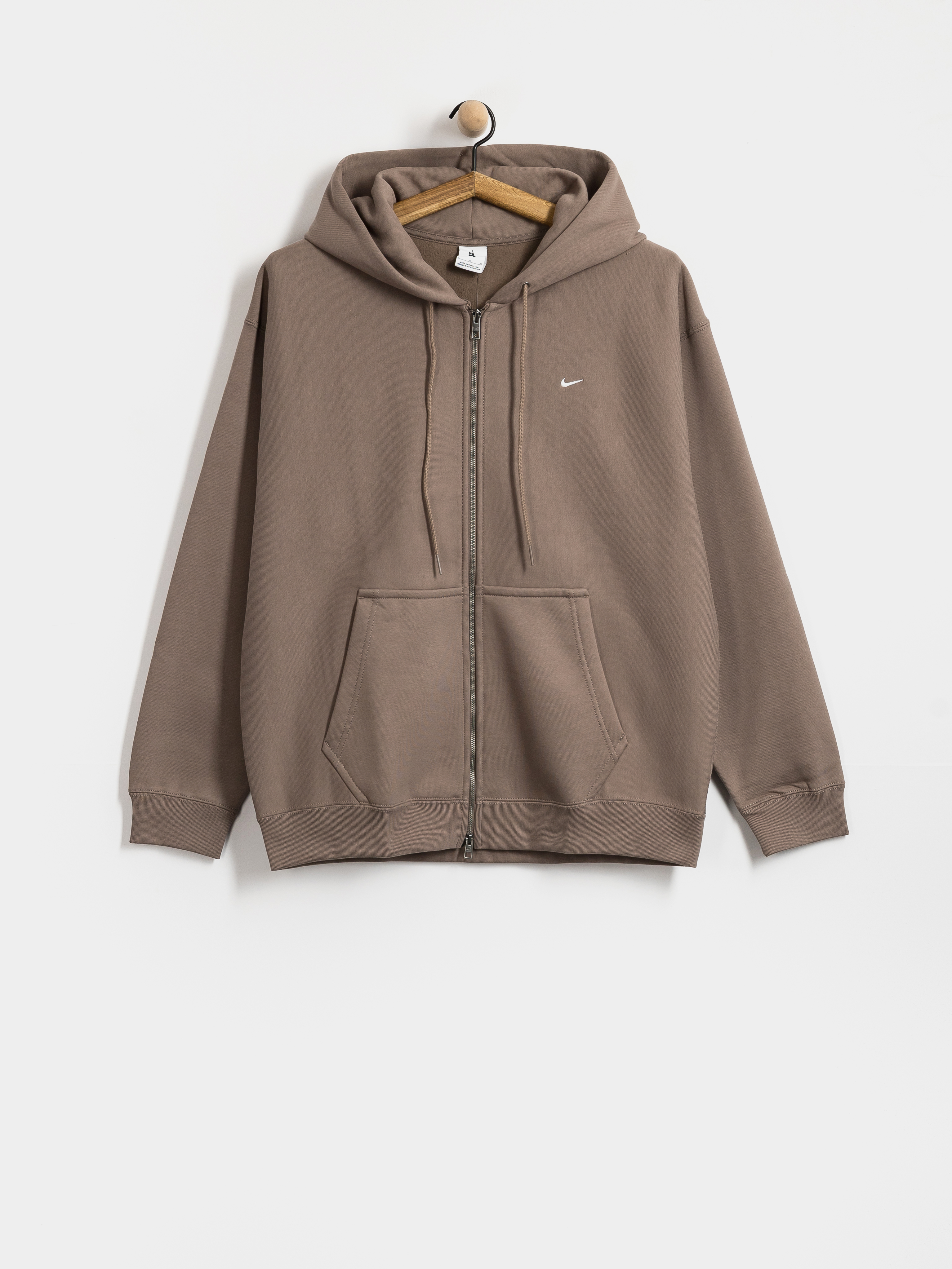 Bluza z kapturem Nike SB Solo Swoosh ZHD (mink brown/mink brown/white)