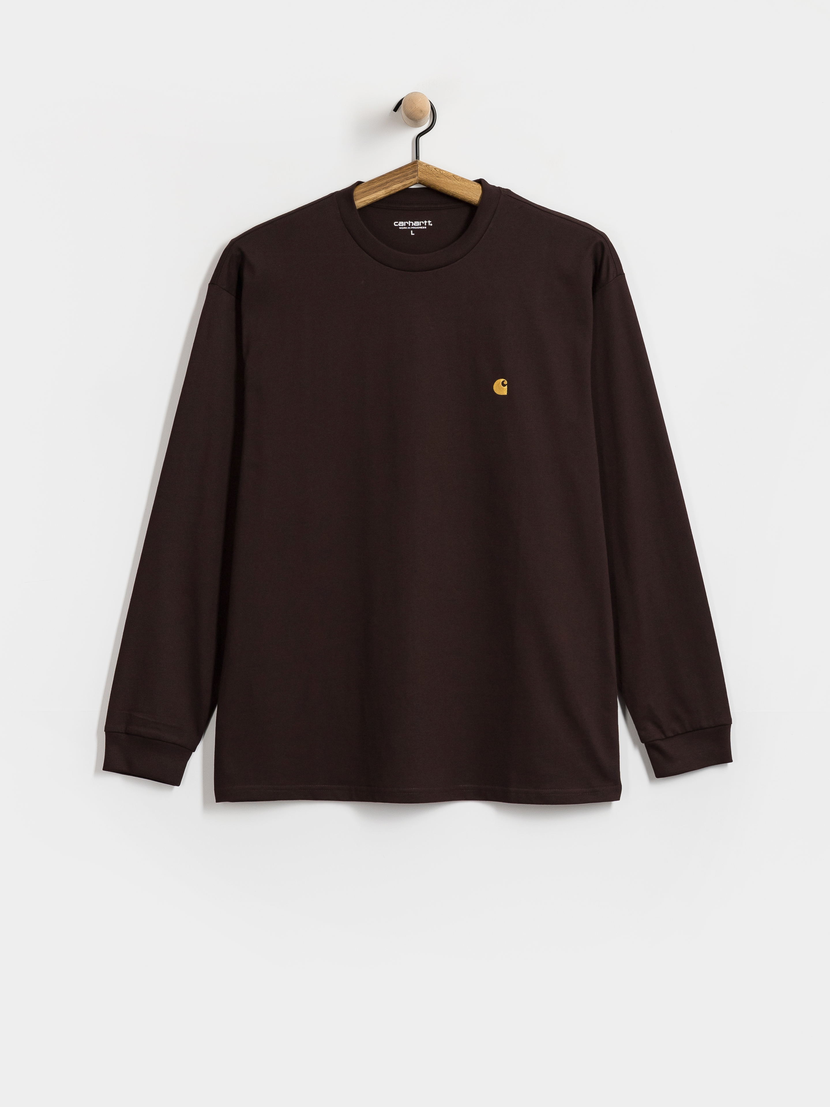 Longsleeve Carhartt WIP Chase (palisander/gold)
