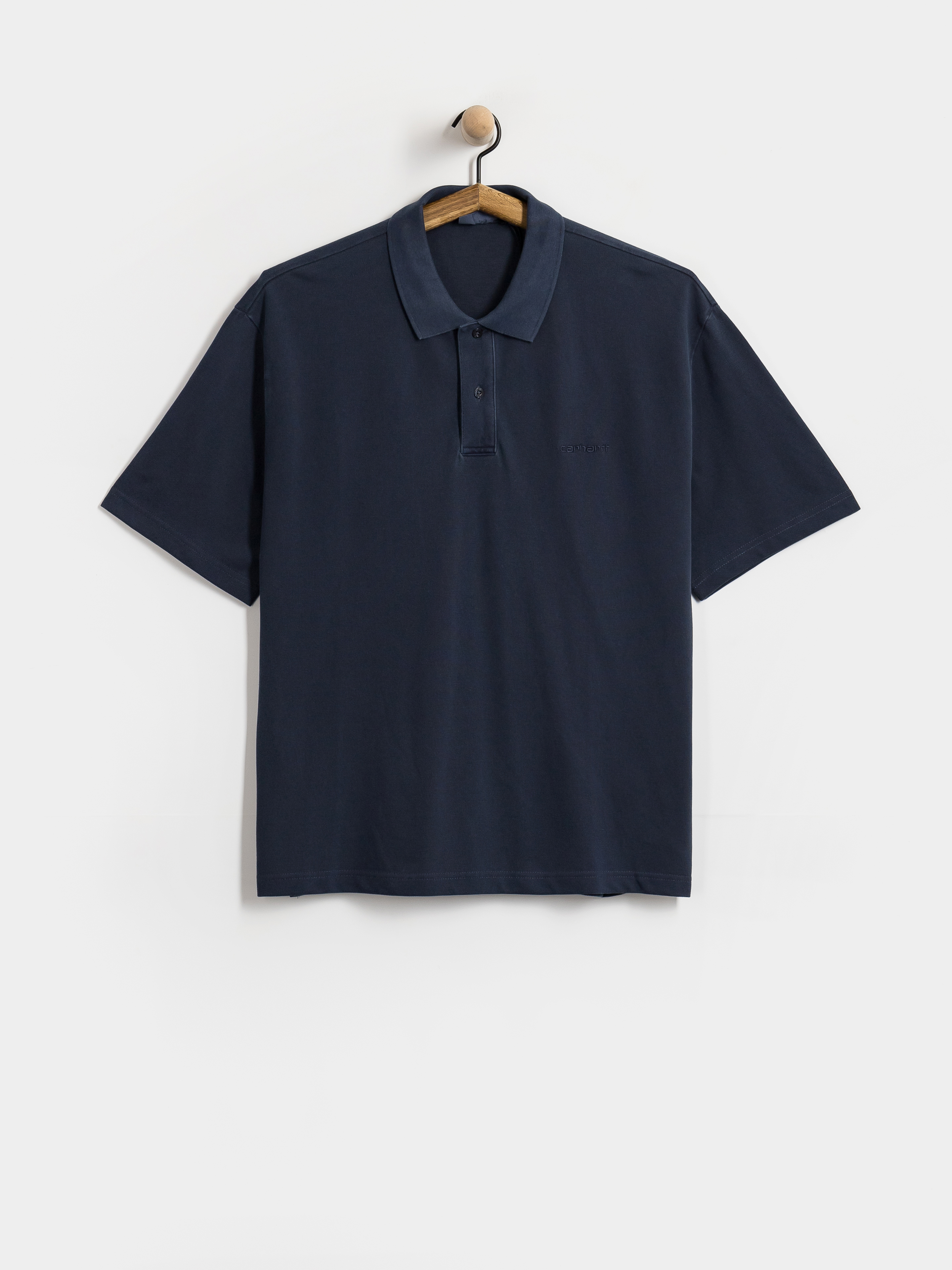 T-shirt Carhartt WIP Wayne Polo (dark navy/garment dyed)
