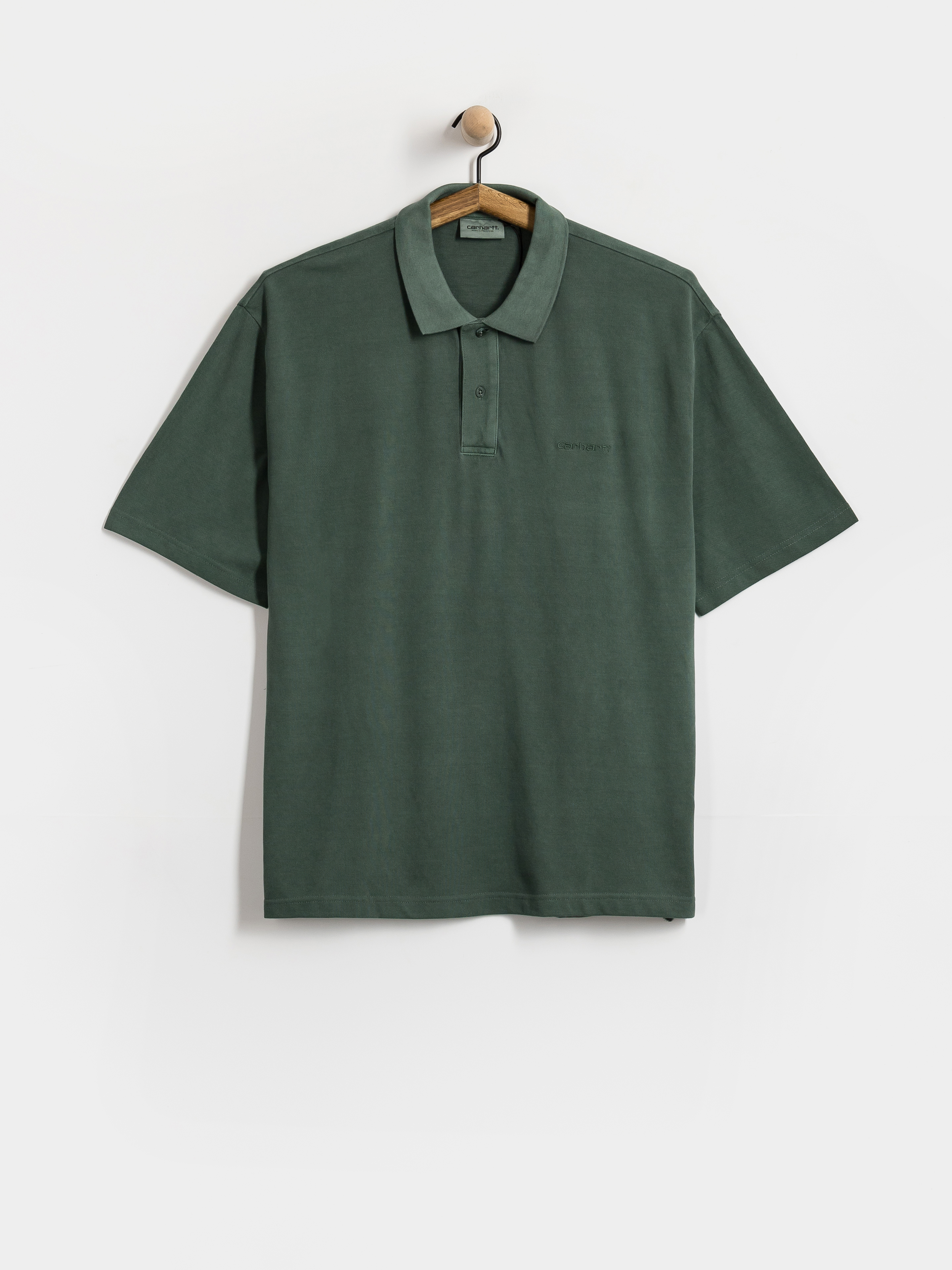 T-shirt Carhartt WIP Wayne Polo (dark scarab/garment dyed)