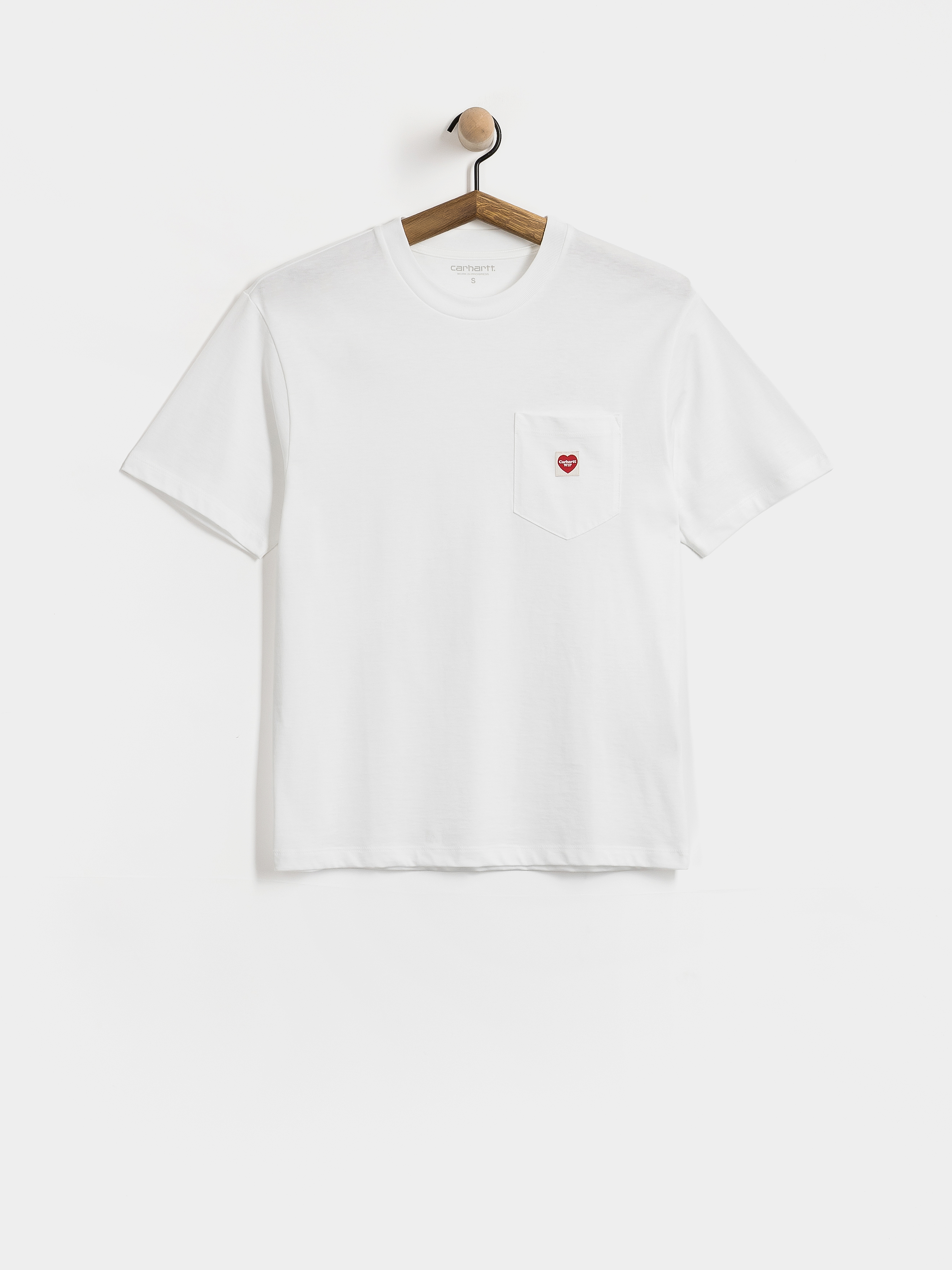 T-shirt Carhartt WIP Pocket Small Heart Wmn (white/red)