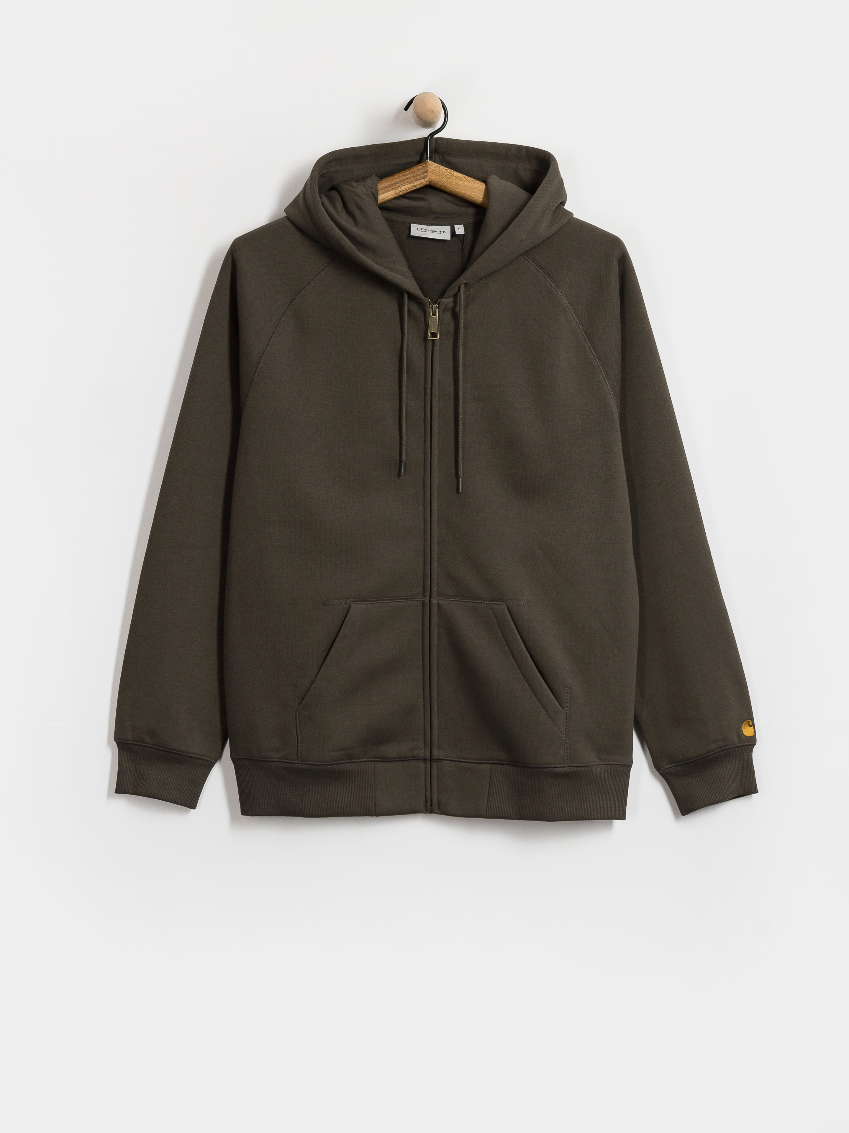 Bluza z kapturem Carhartt WIP Chase ZHD (shungite/gold)