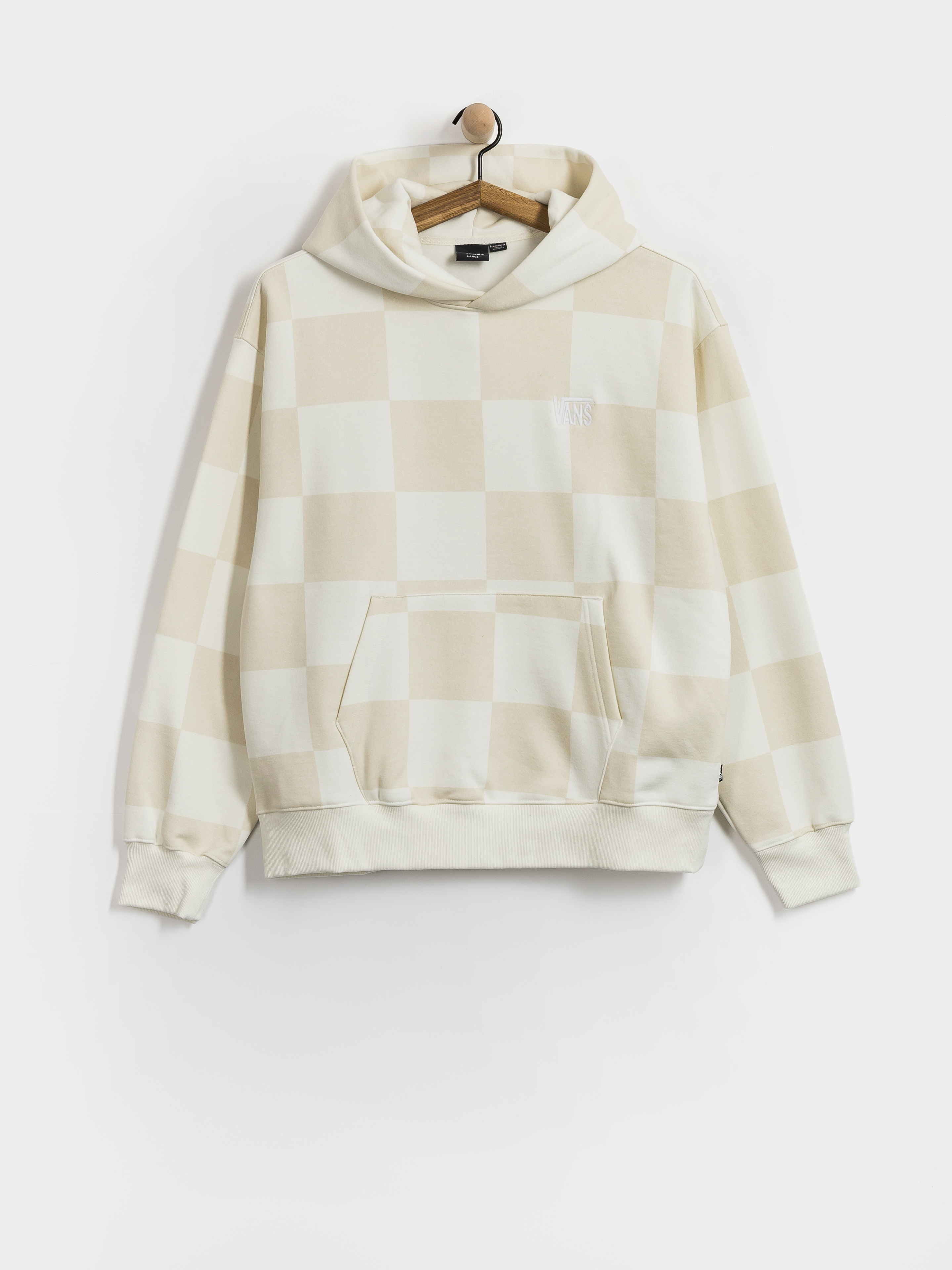 Bluza z kapturem Vans Tonal Check Stretch Logo HD (marshmallow)