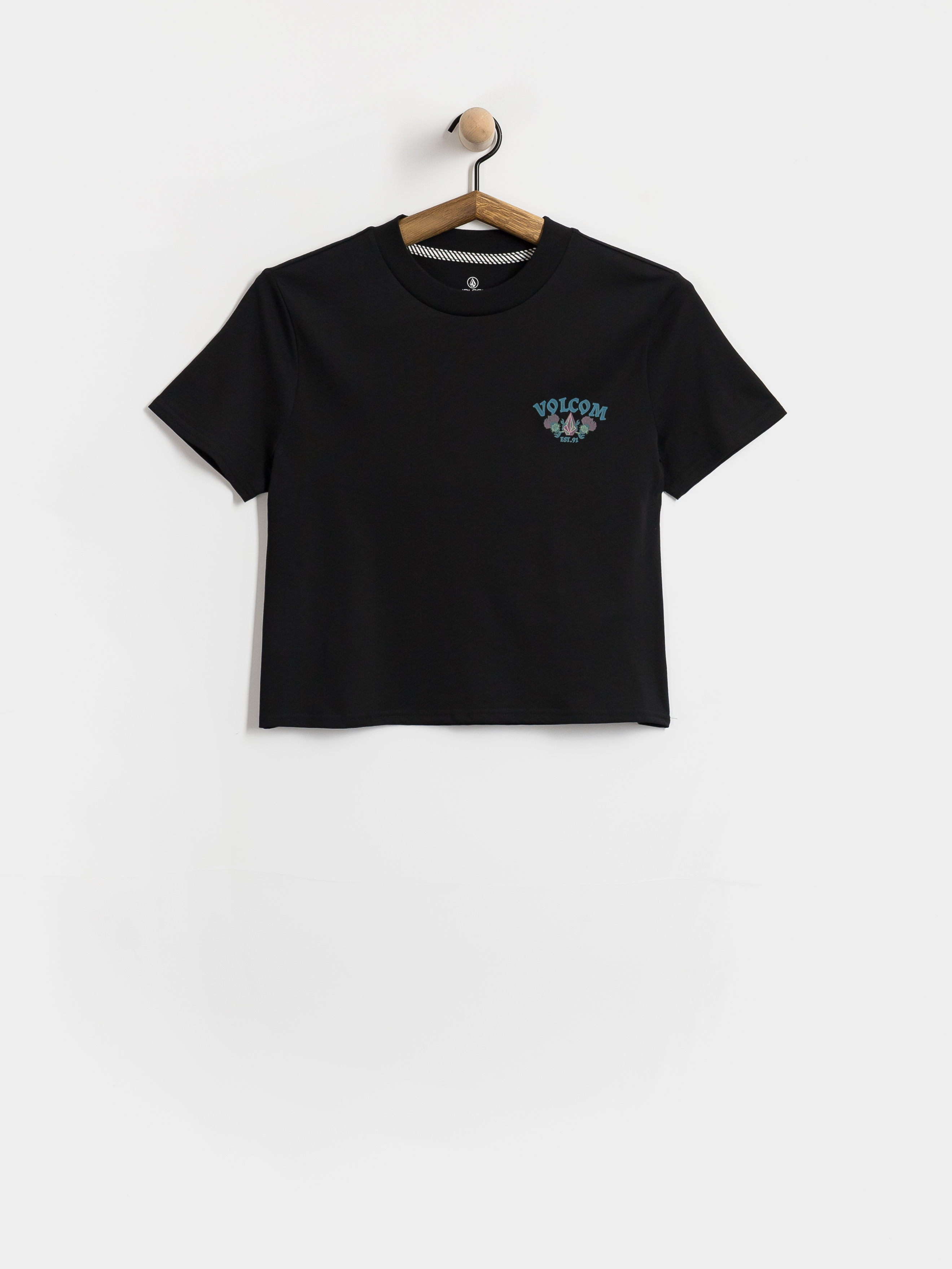 T-shirt Volcom Dial Crop Wmn (black)