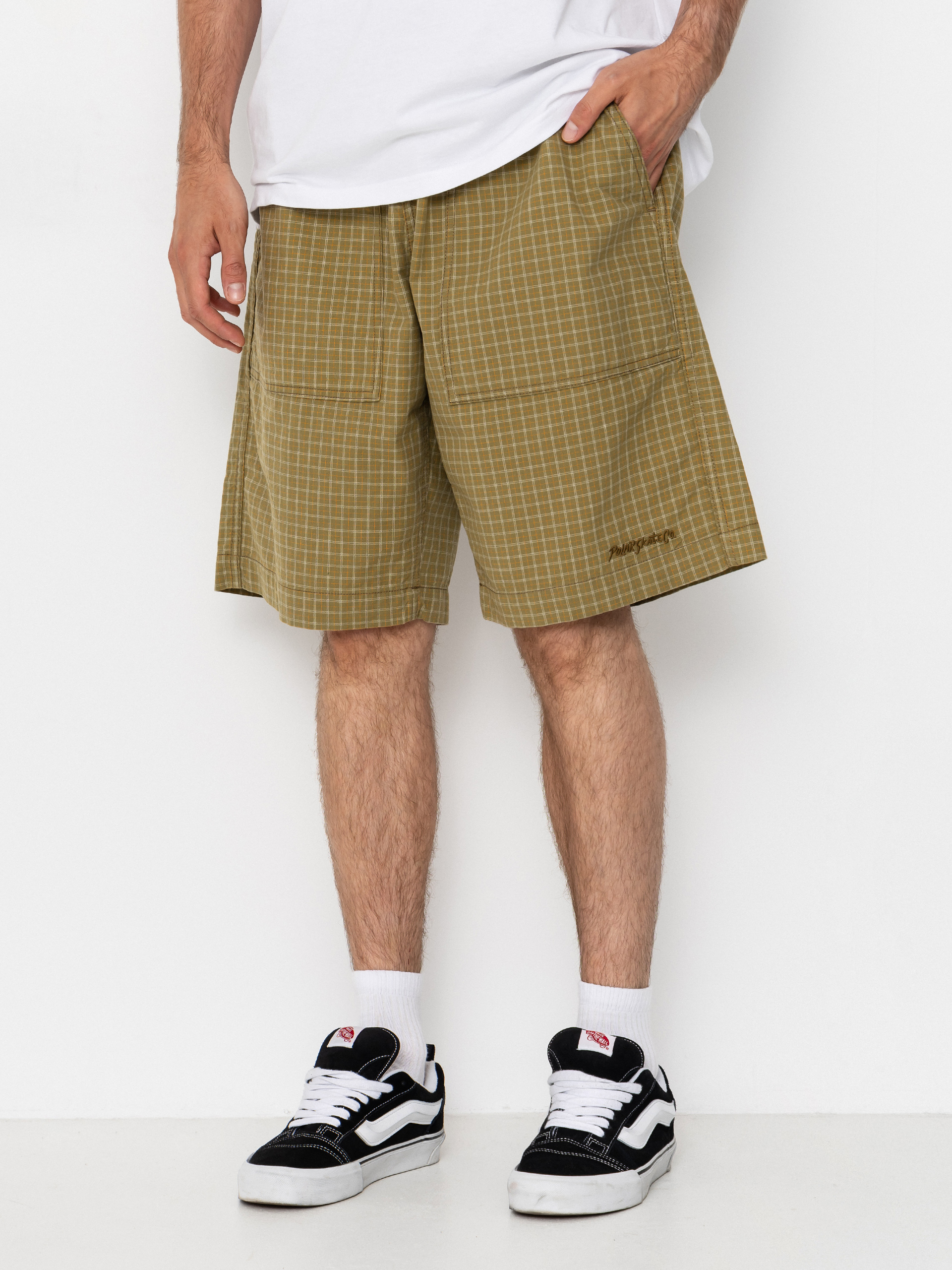 Szorty Polar Skate Hike Cotton (olive check)