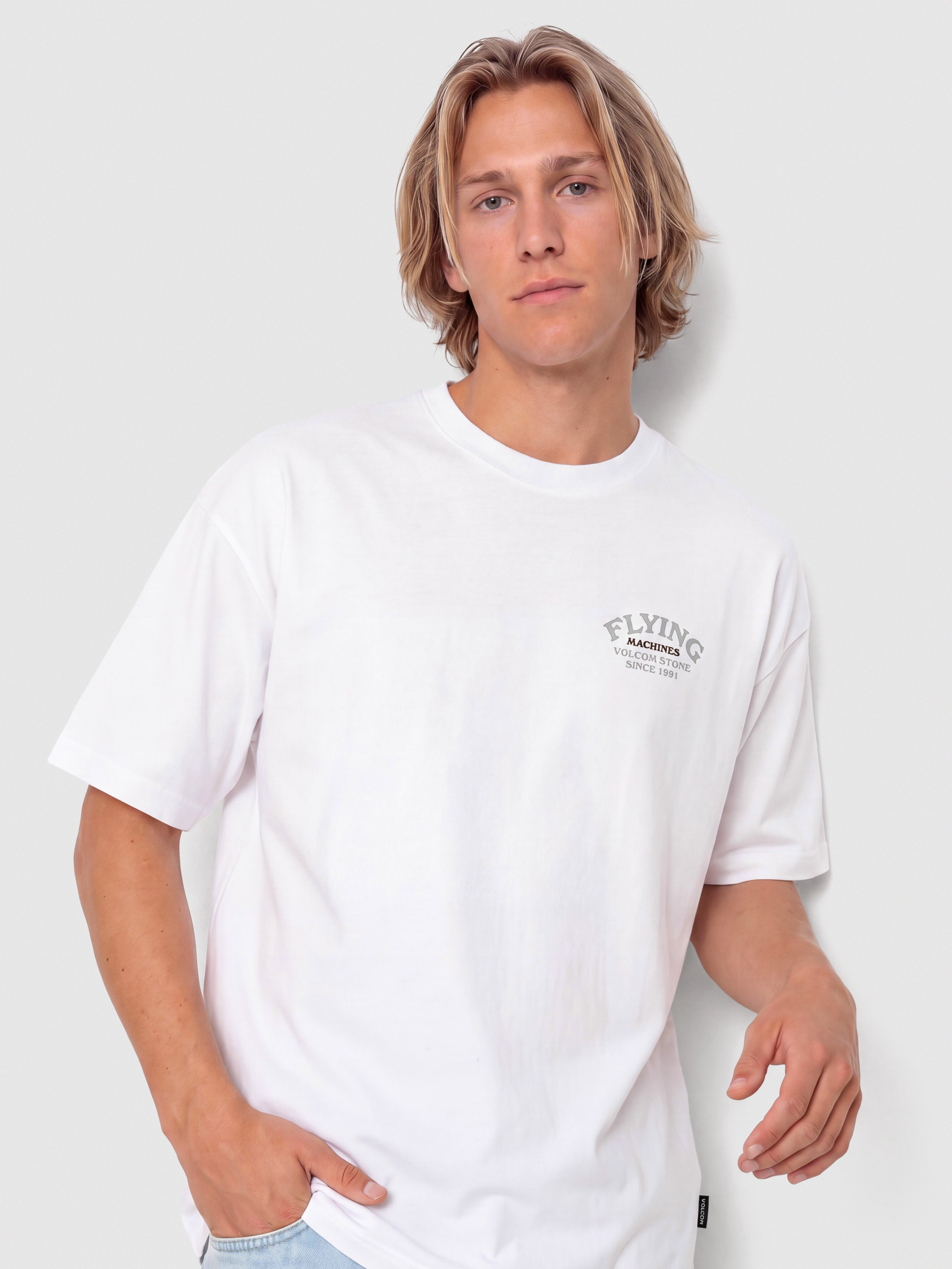 T-shirt Volcom Flying Machine (white)