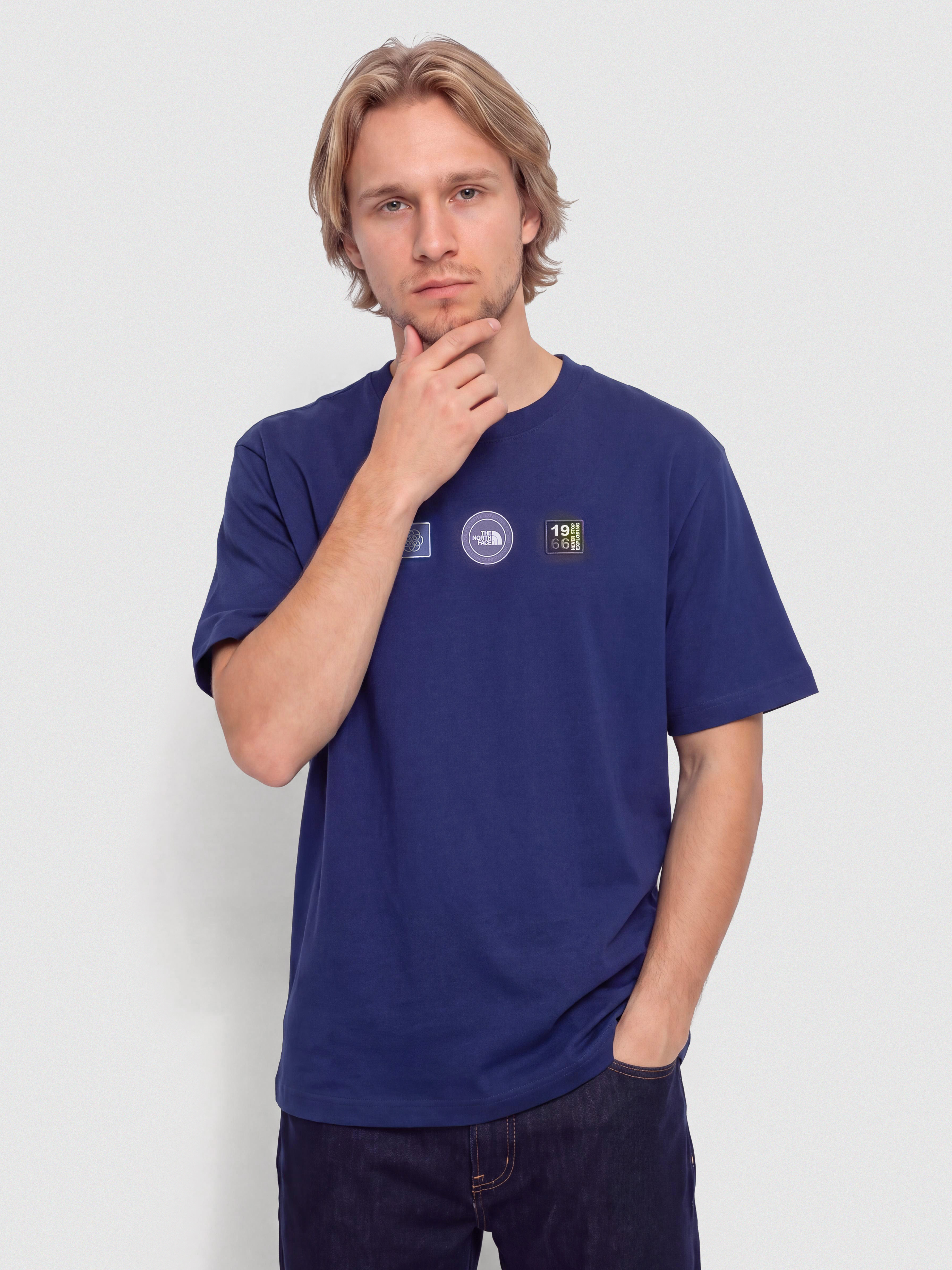 T-shirt The North Face Explorer Badges Relaxed (bold blue)