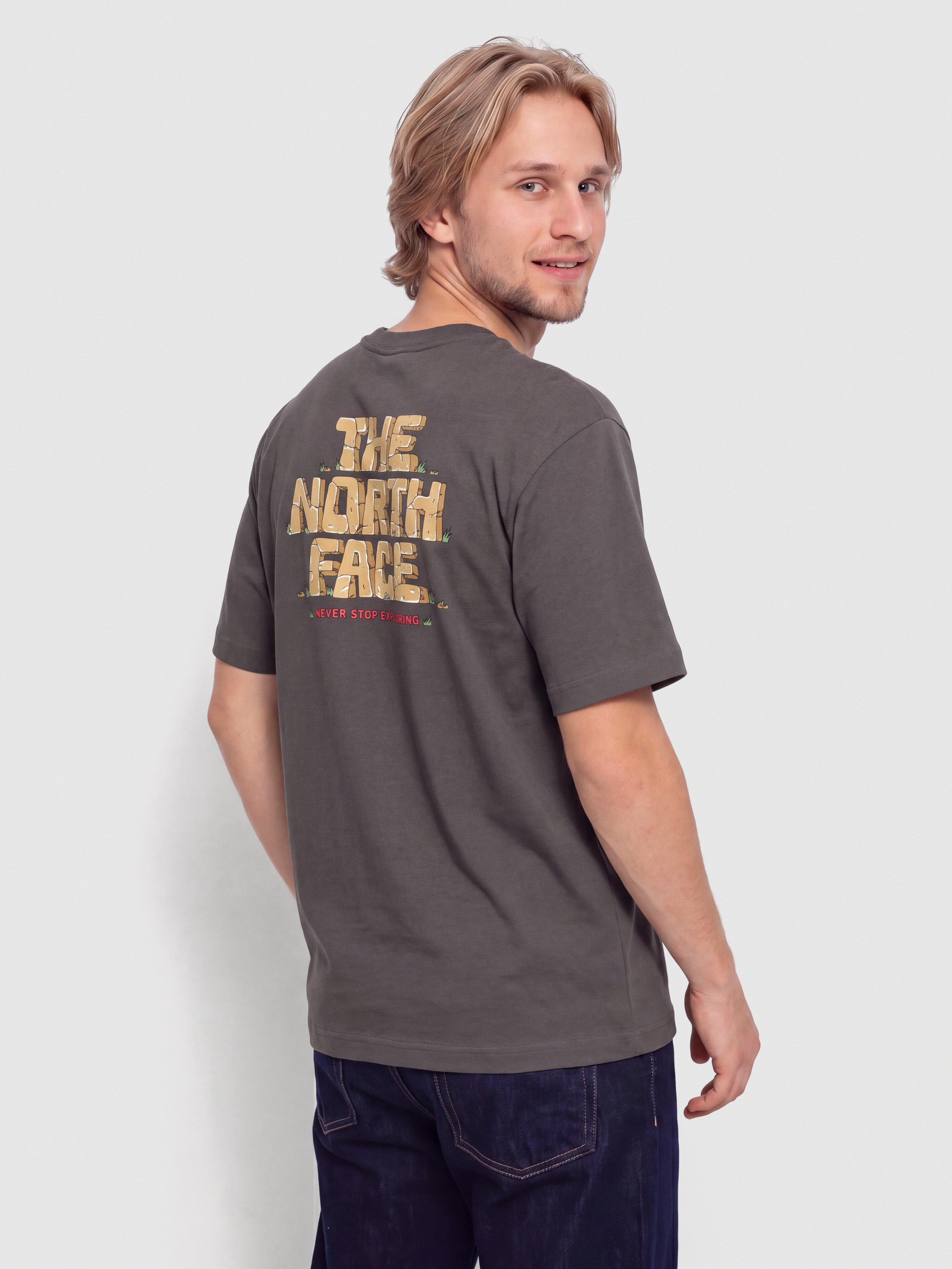 T-shirt The North Face Stone Logo Relaxed (anthracite grey)