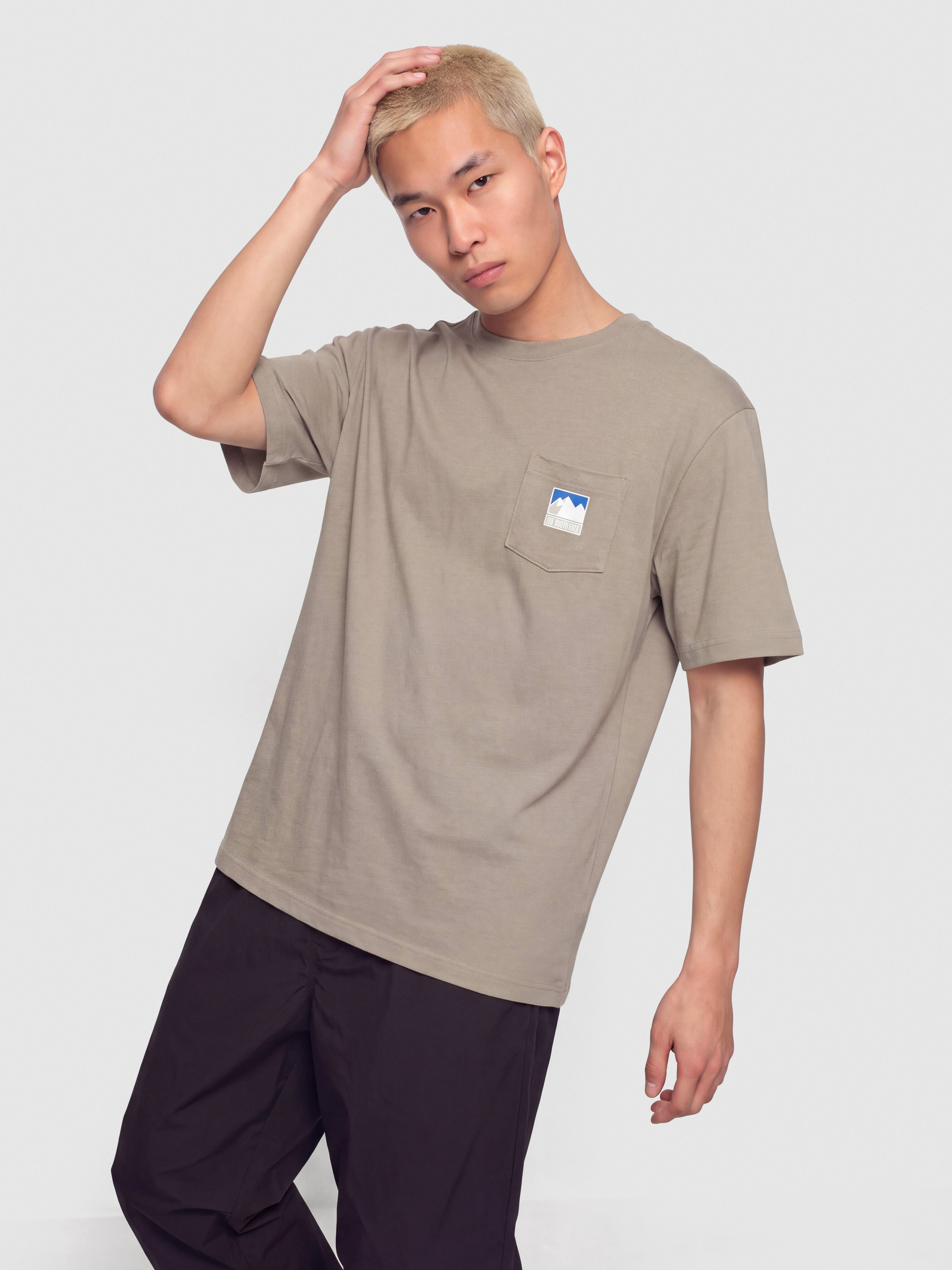 T-shirt The North Face Mountain Logo Relaxed (stone slab)