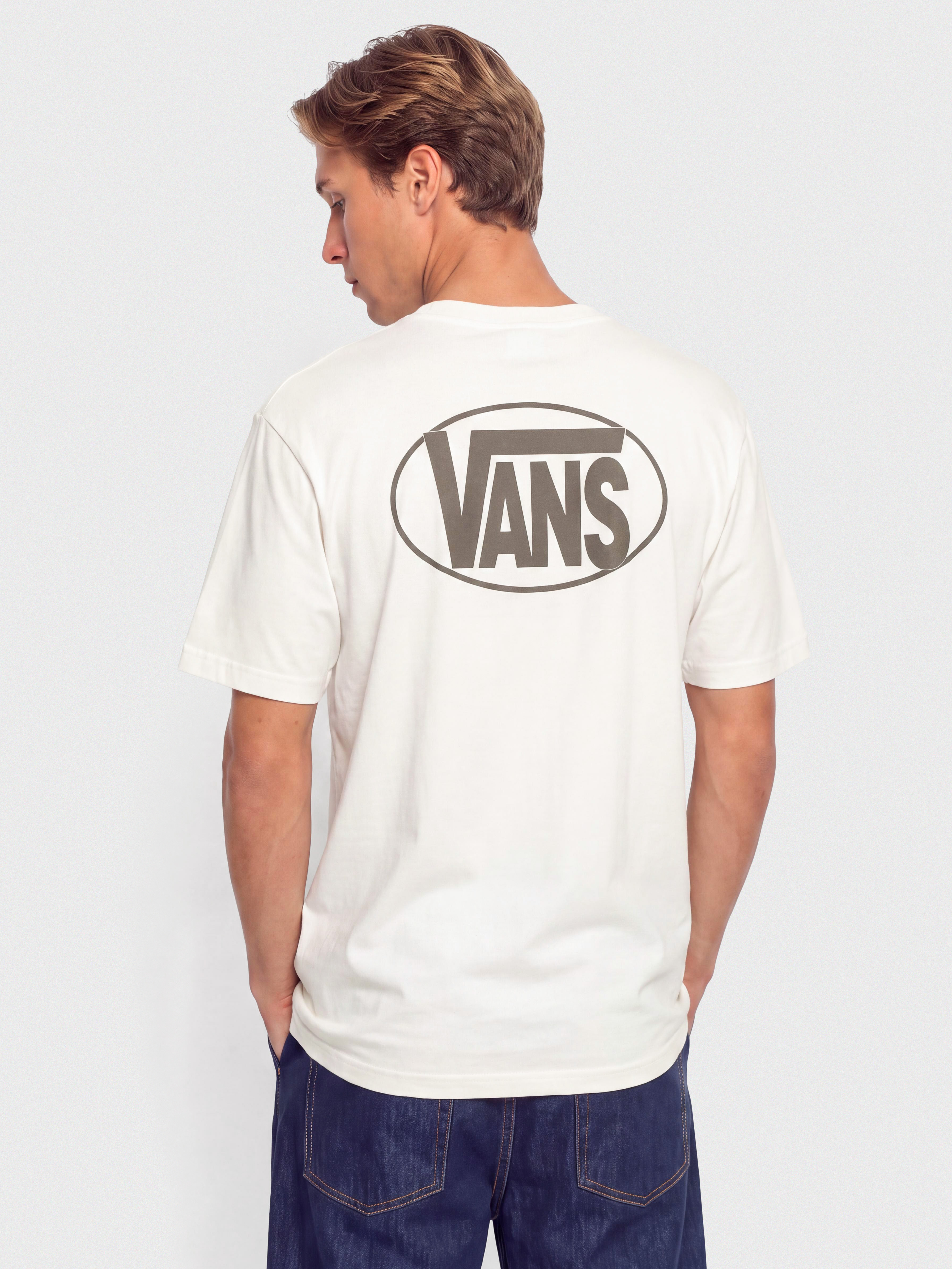 T-shirt Vans Oval Logo Loose (marshmallow)