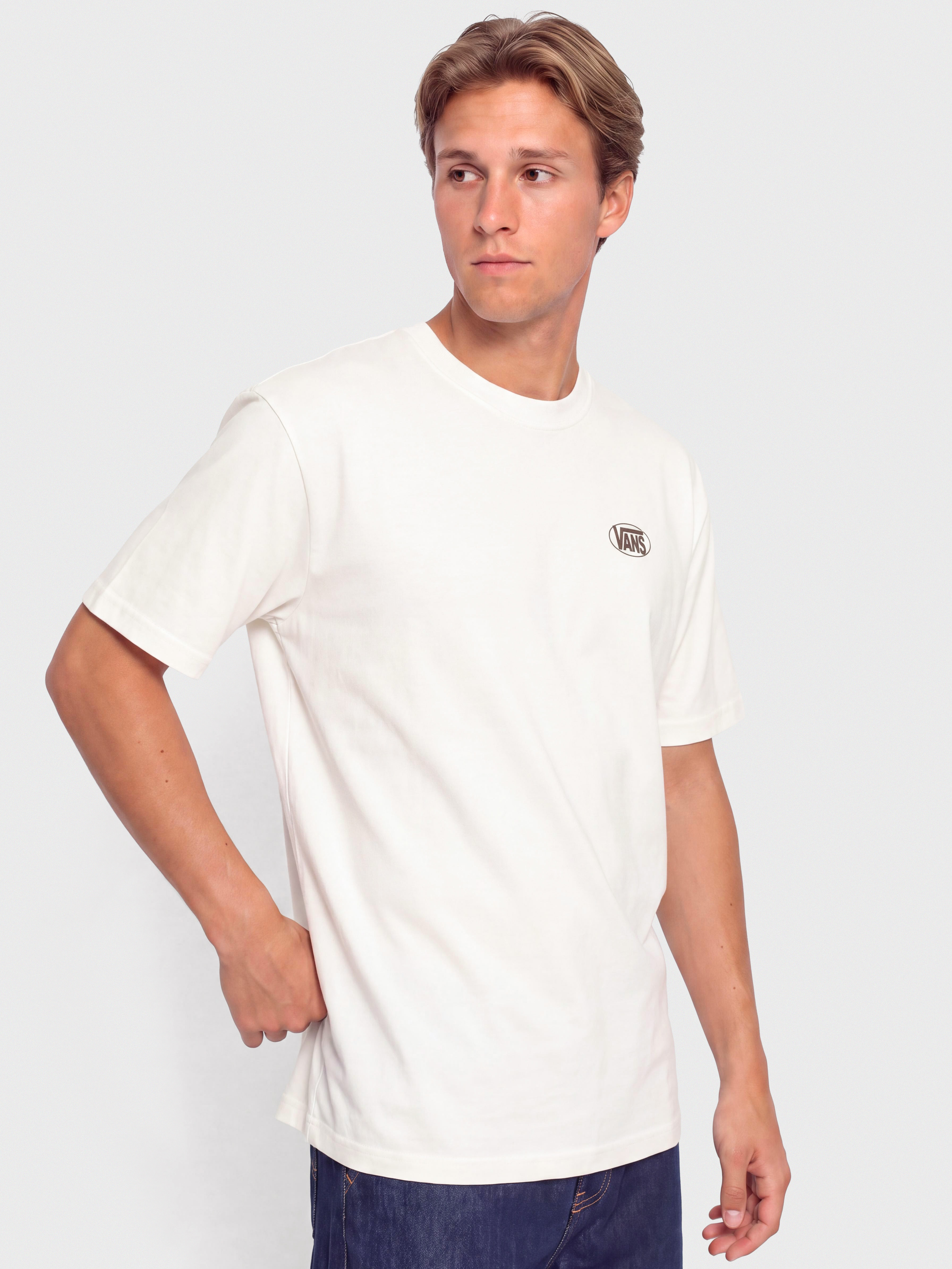 T-shirt Vans Oval Logo Loose (marshmallow)