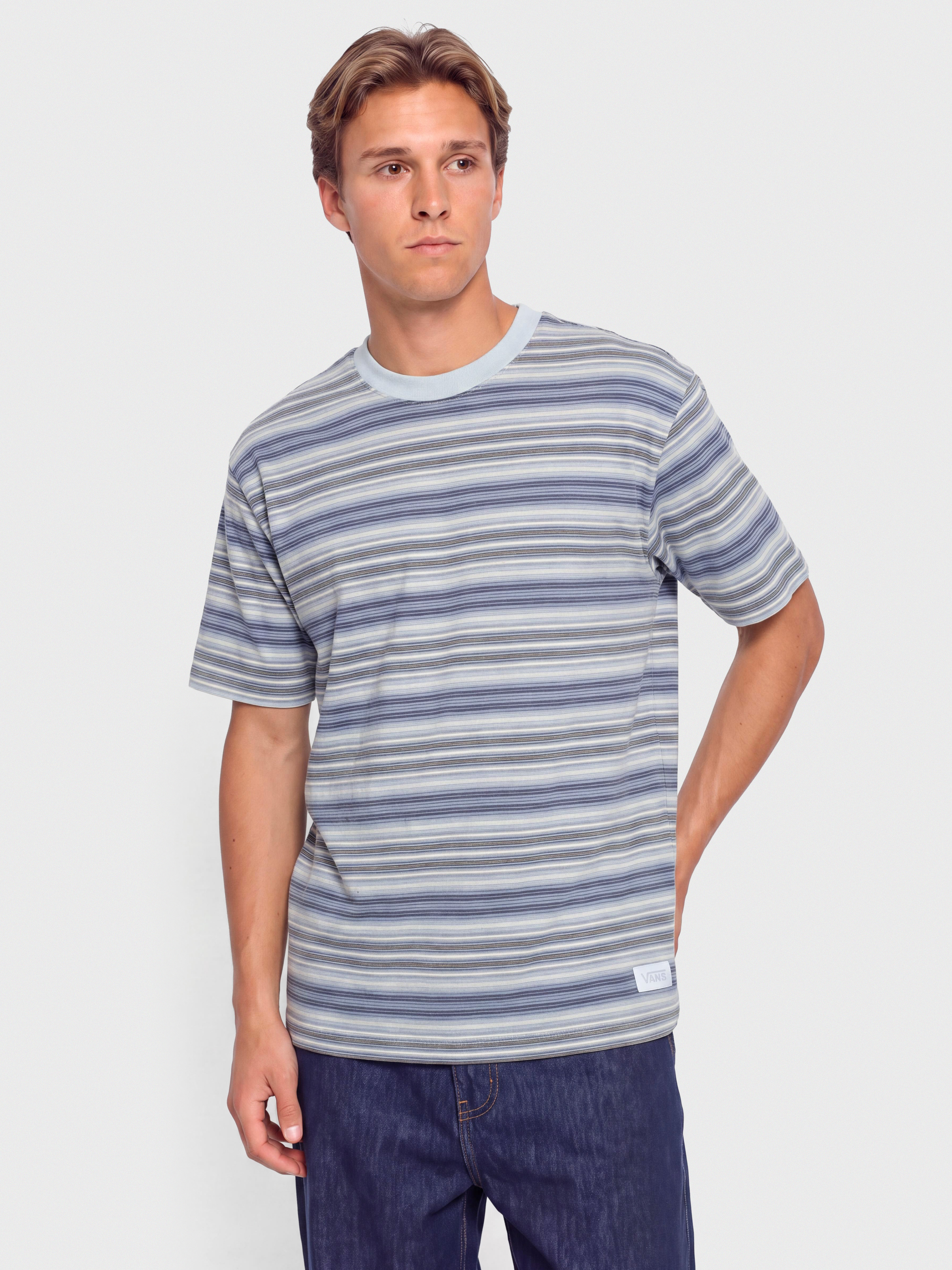 T-shirt Vans Stripe Ringer Loose (soft slate)