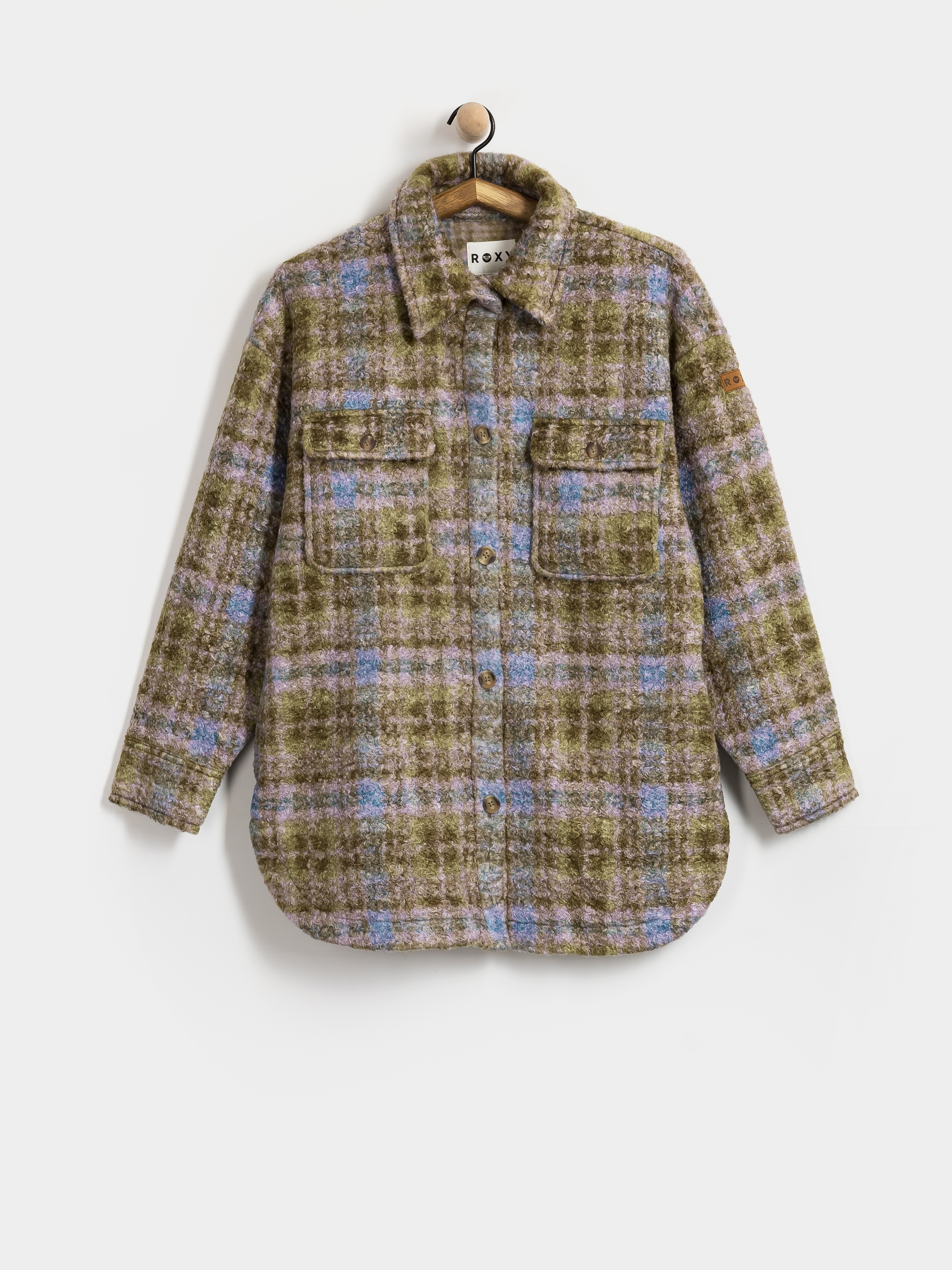 Damski Polar Roxy Over And Above (oil green tartan plaid)