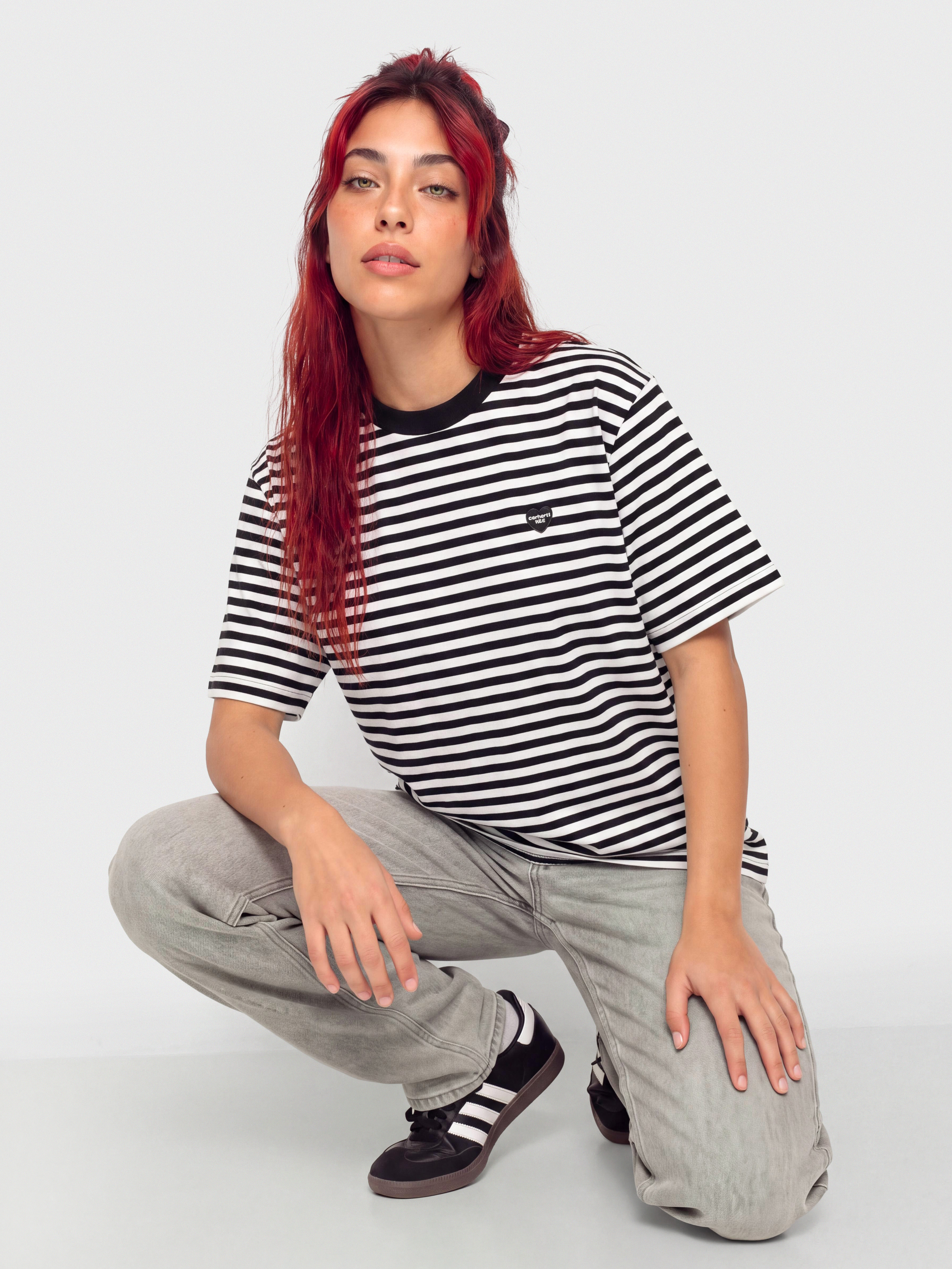 T-shirt Carhartt WIP Essy Wmn (essy stripe black/wax)