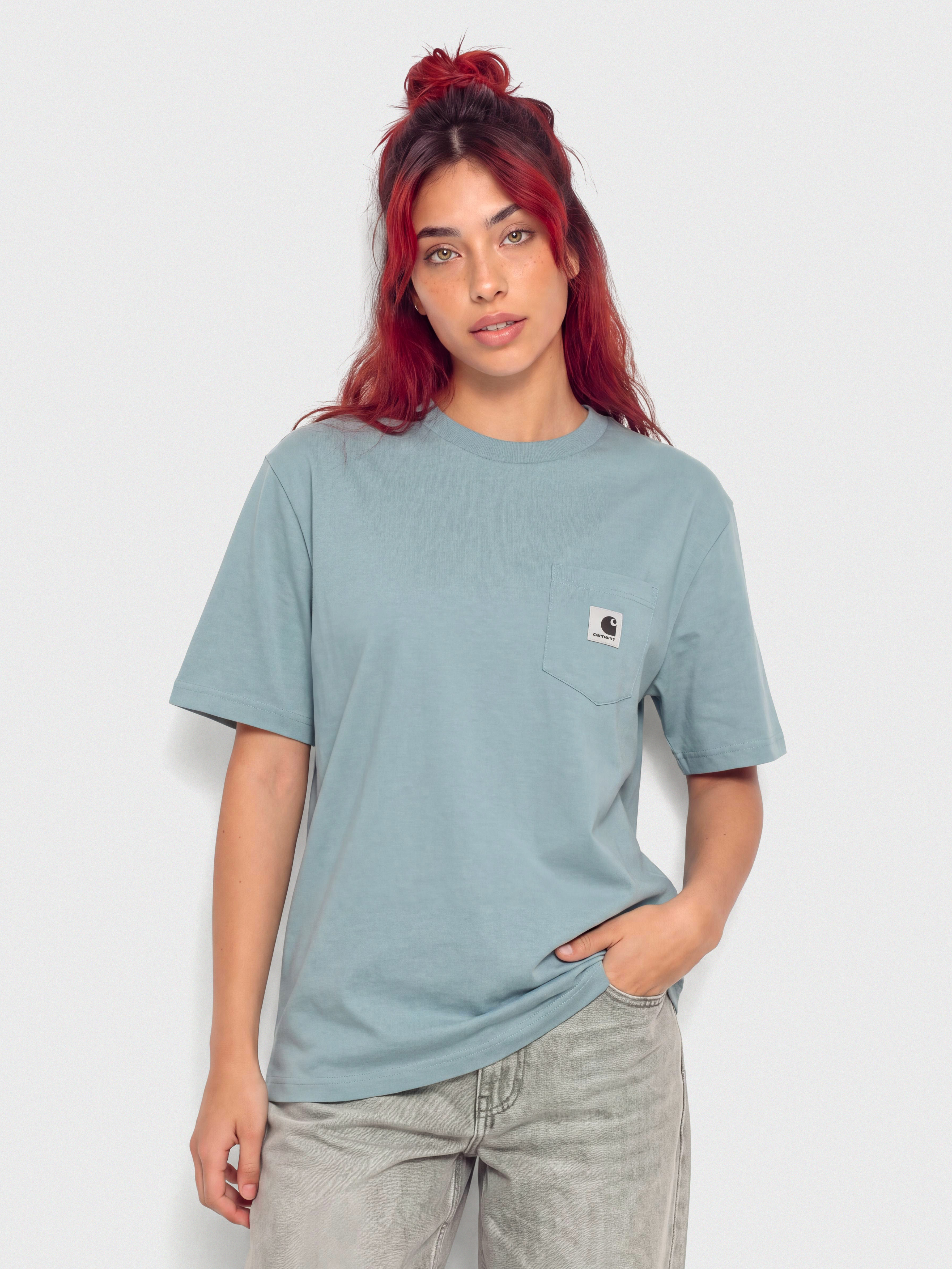 T-shirt Carhartt WIP Pocket Wmn (citadel)
