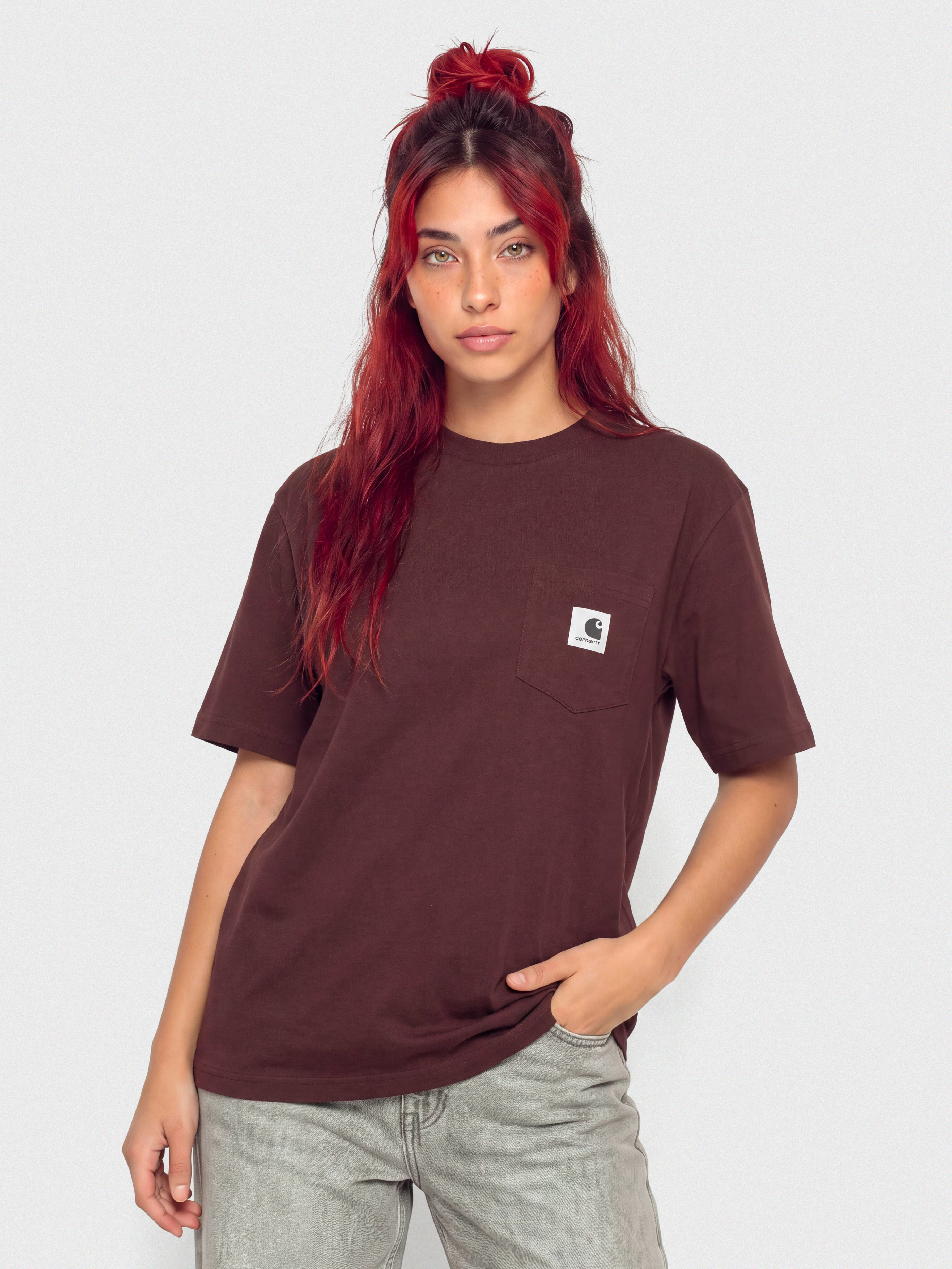 T-shirt Carhartt WIP Pocket Wmn (amarone)