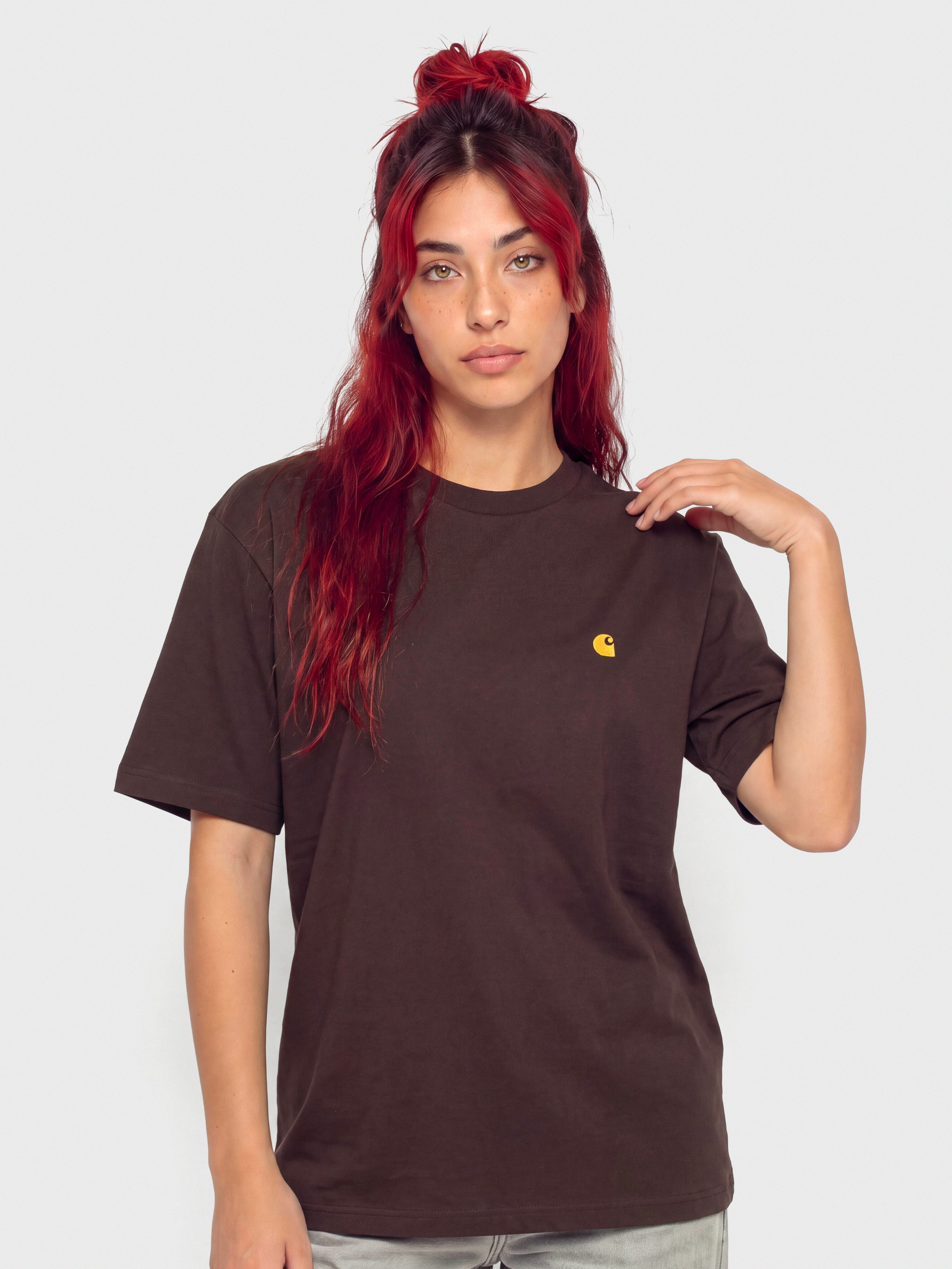 T-shirt Carhartt WIP Chase Wmn (palisander/gold)