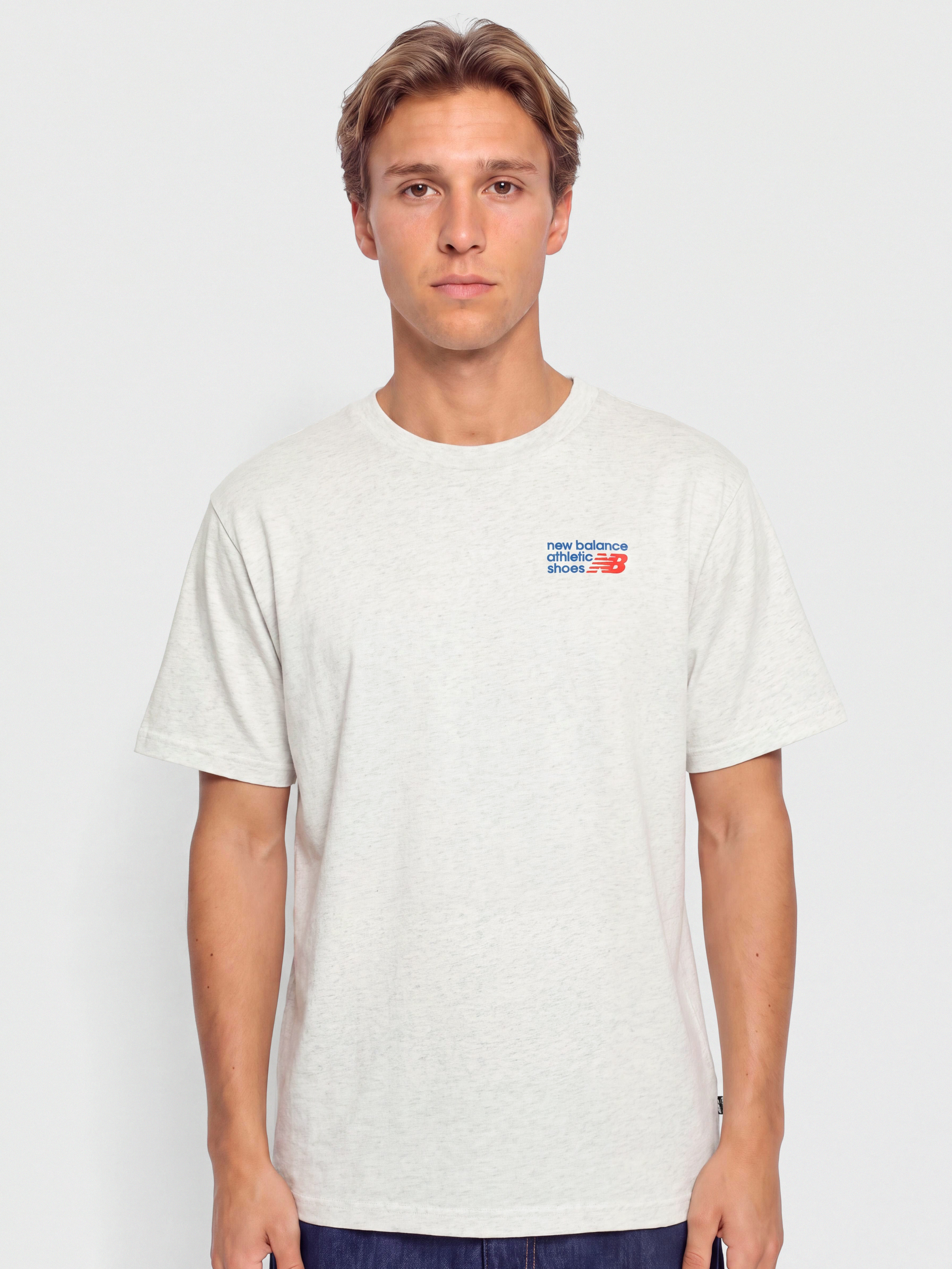 T-shirt New Balance Athletics Premium Logo (ash heather)