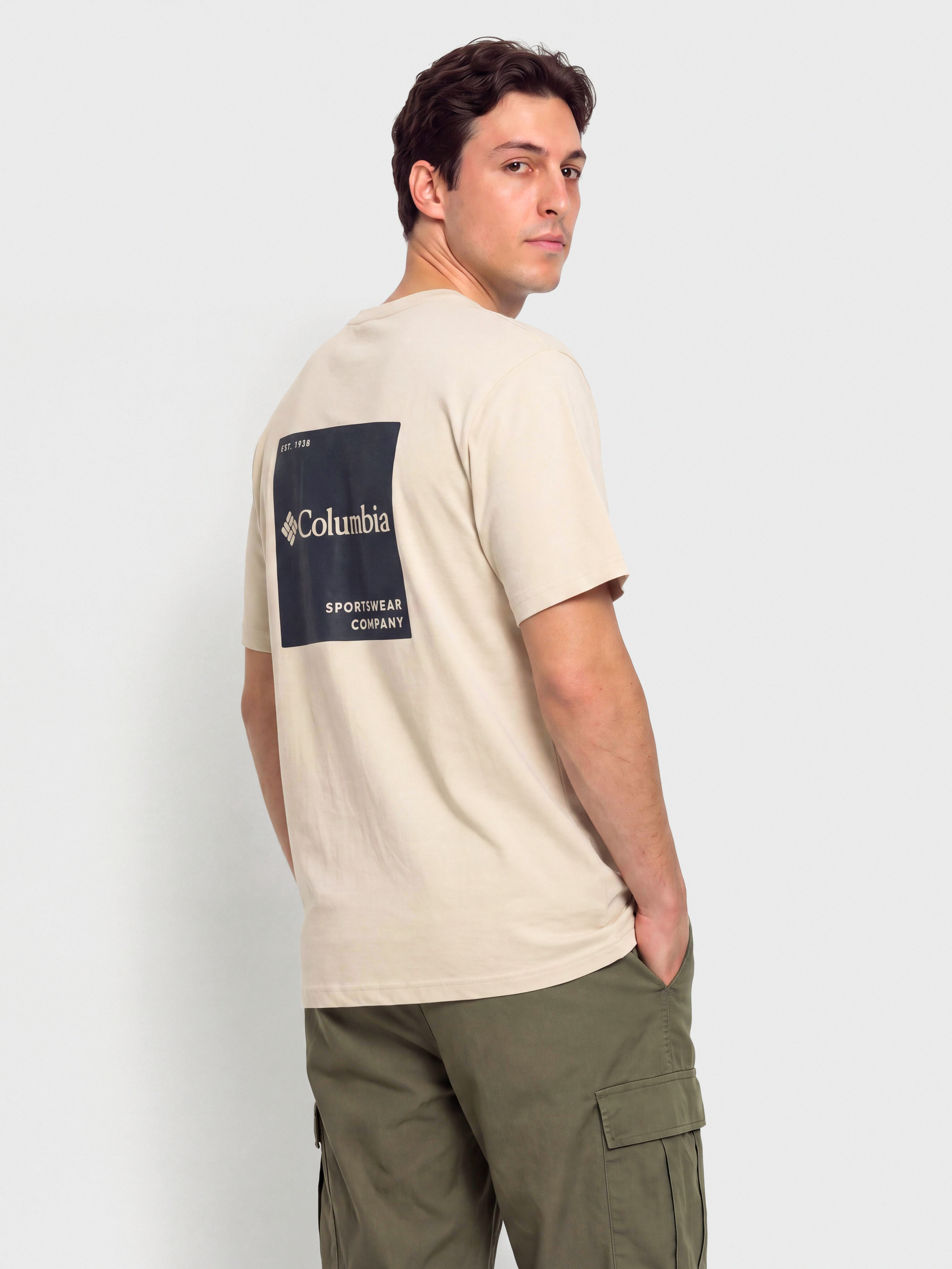 T-shirt Columbia CSC Logo Back (dark stone/boxy brand)