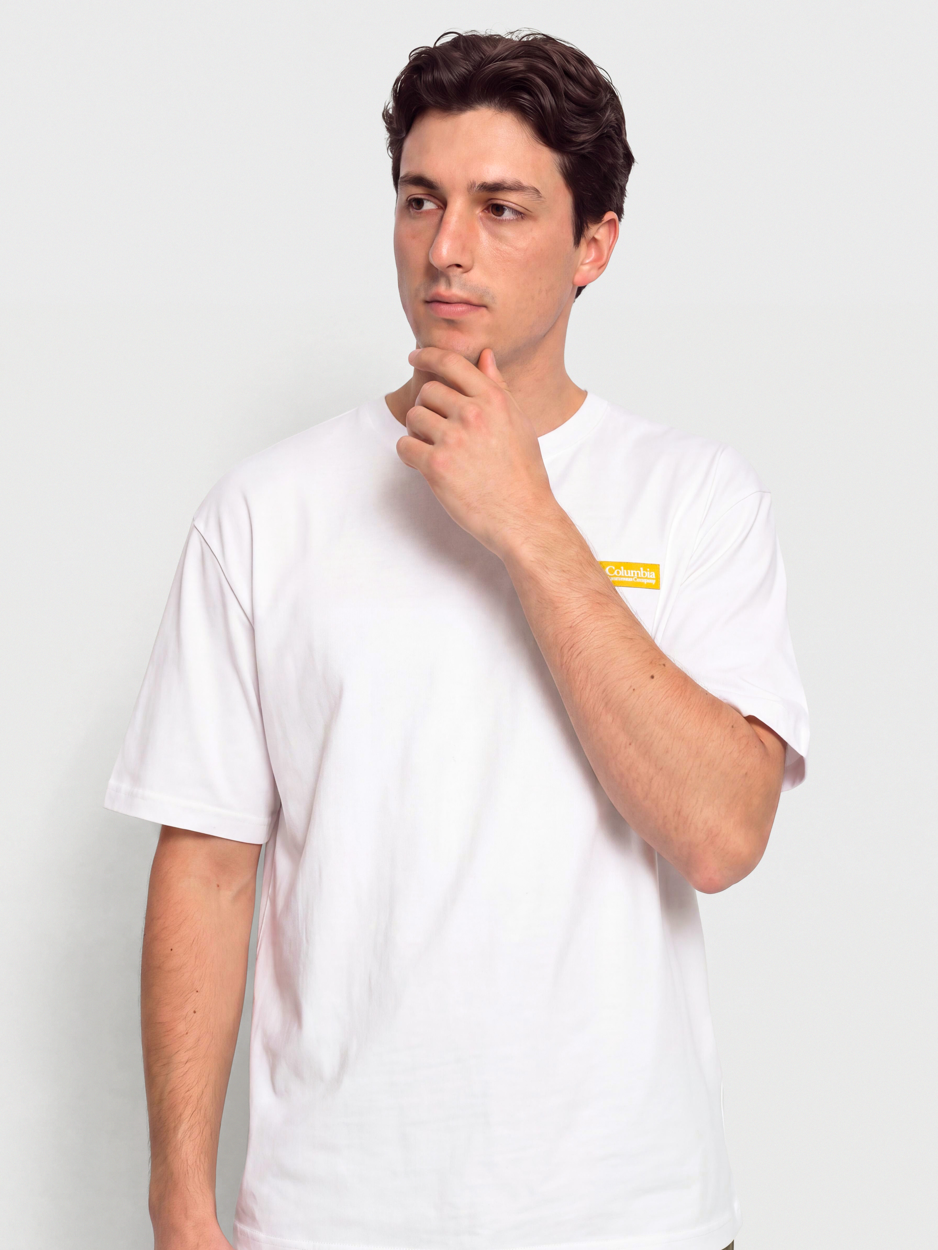 T-shirt Columbia CSC Heavyweight Iconic (white/repeated peaks)