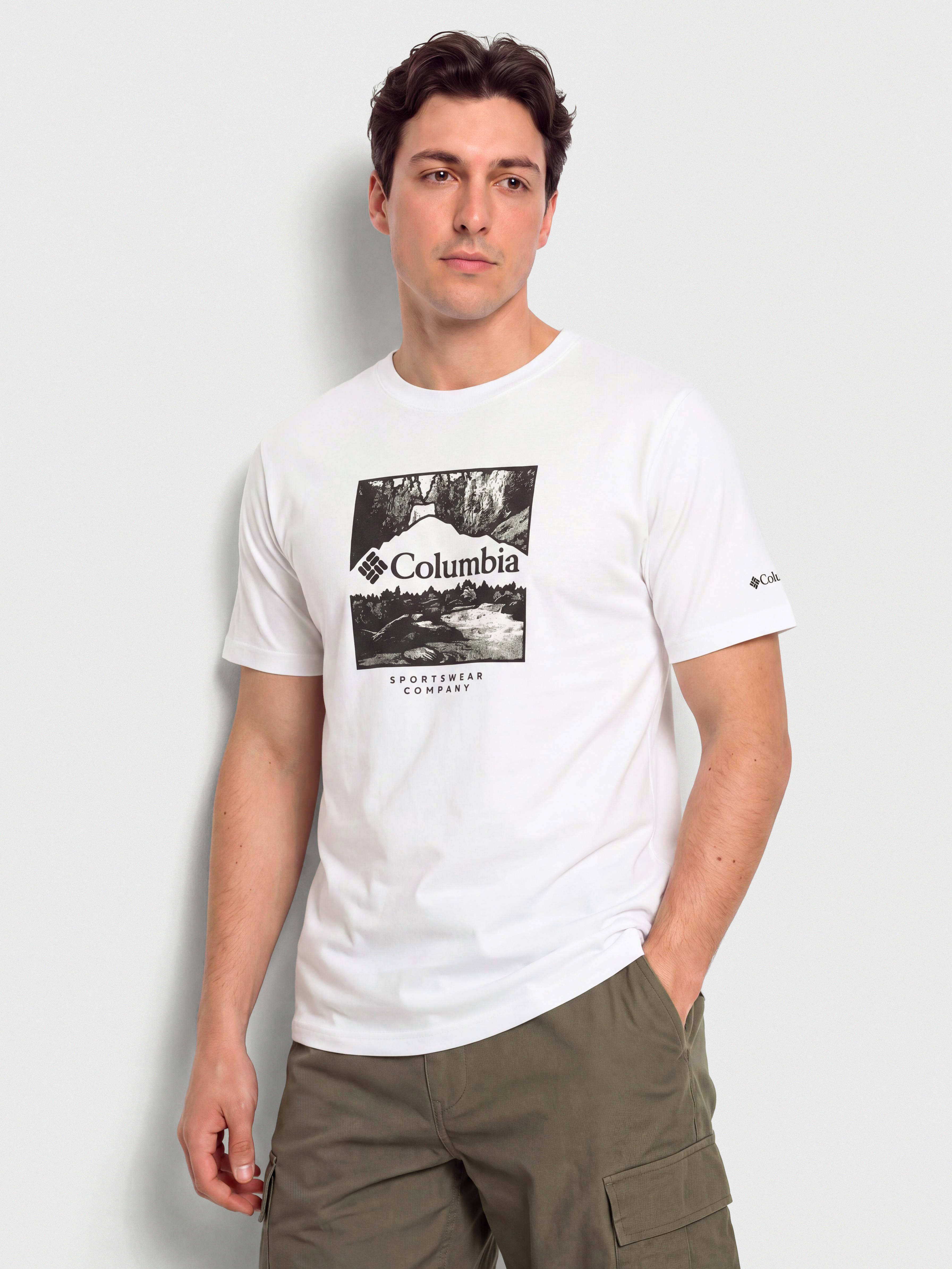 T-shirt Columbia Csc Seasonal Logo (white/waterscape)