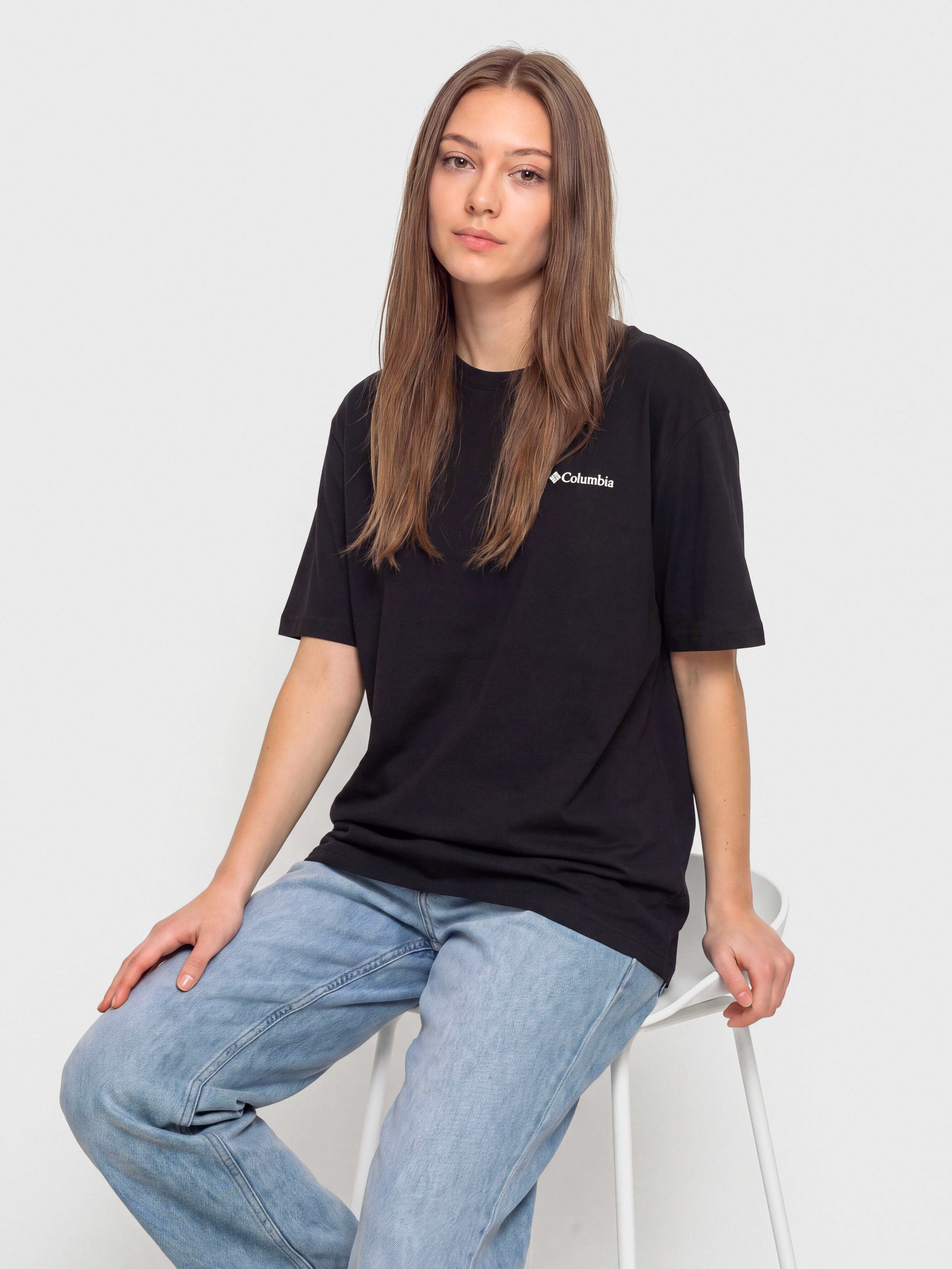 T-shirt Columbia Rolling Bend Graphic Oversized Wmn (black/floral groove)