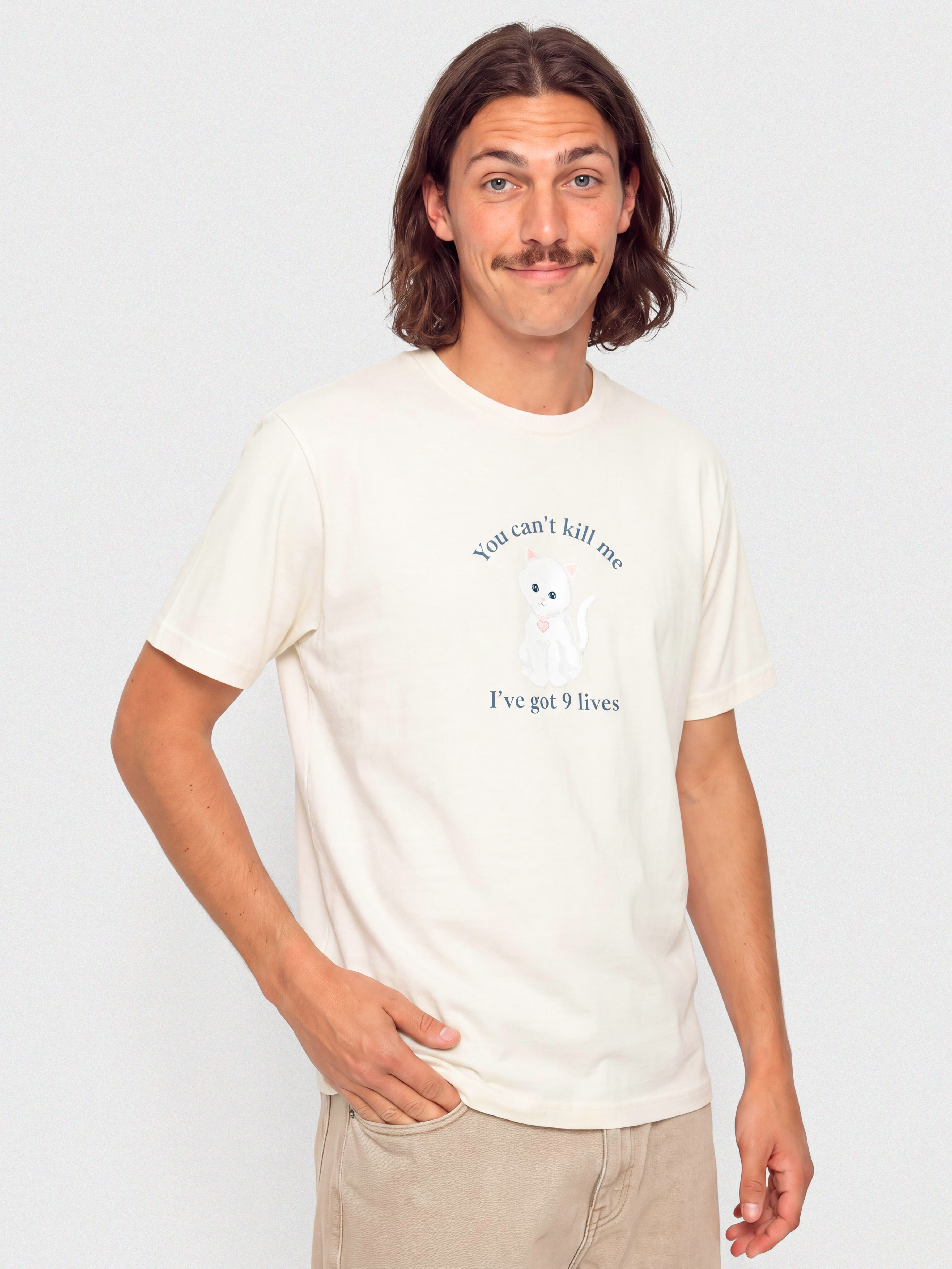 T-shirt RipNDip 9 Lives (bone)