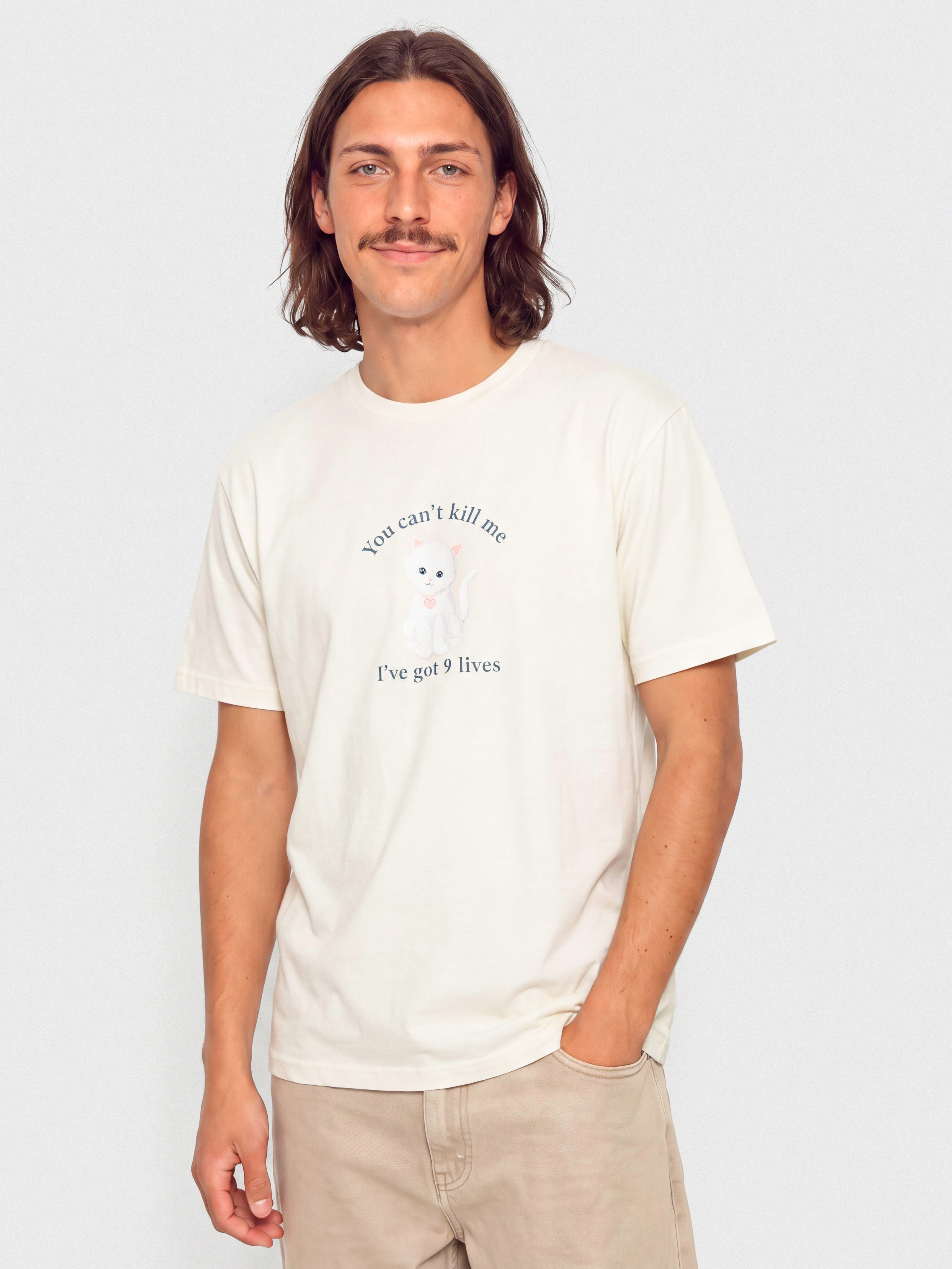 T-shirt RipNDip 9 Lives (bone)