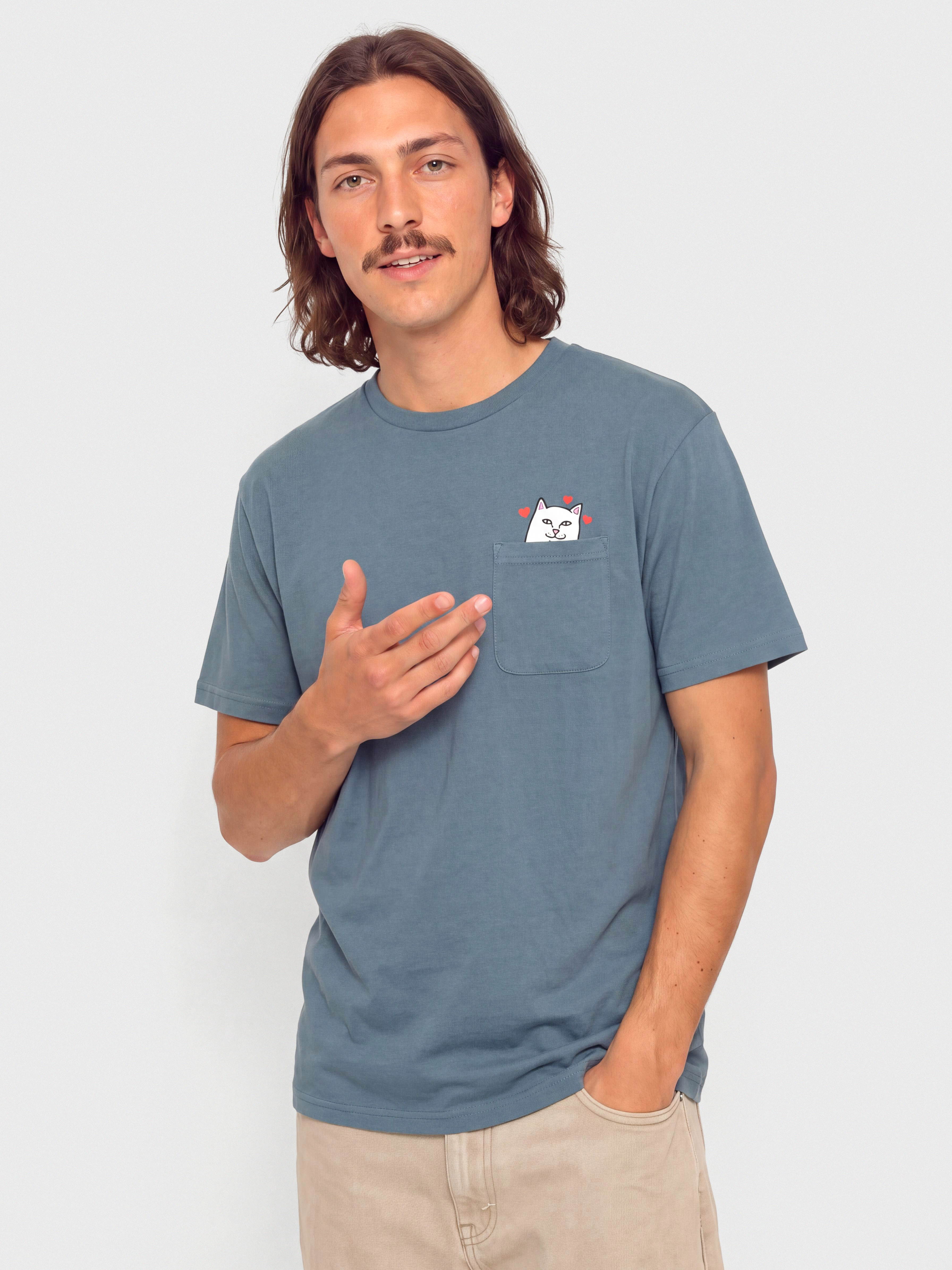 T-shirt RipNDip Nermal Loves Pocket (slate)
