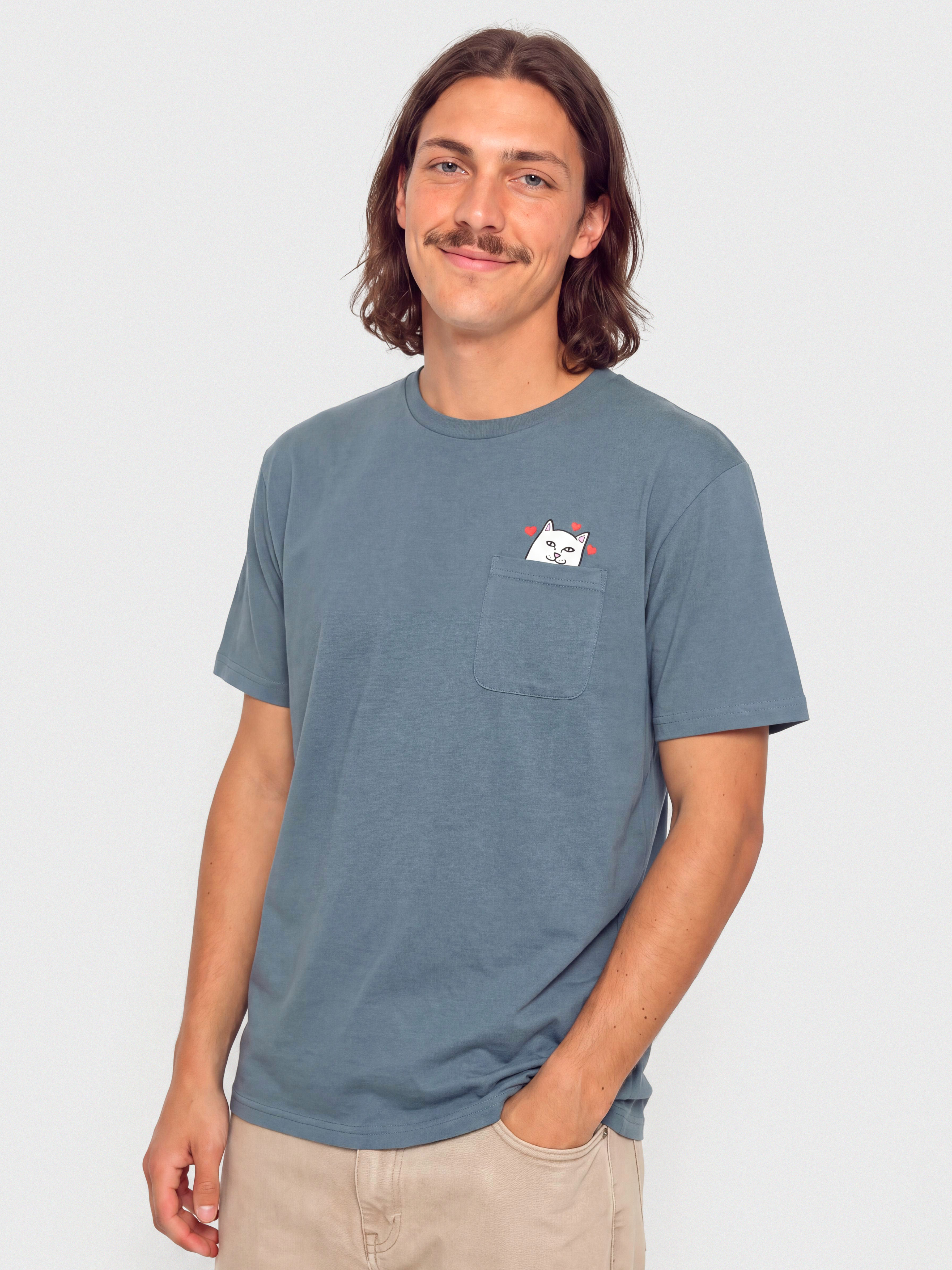 T-shirt RipNDip Nermal Loves Pocket (slate)