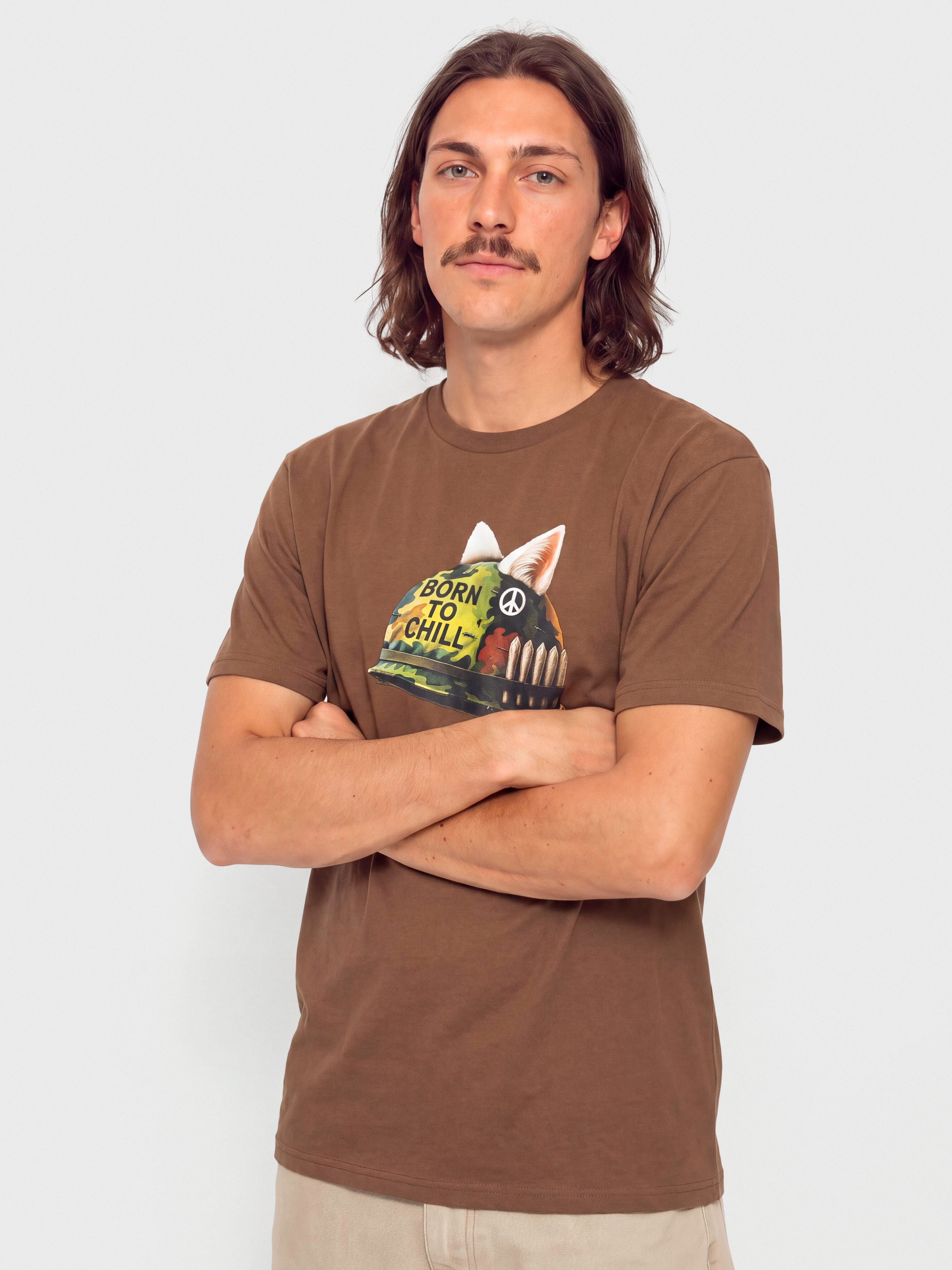 T-shirt RipNDip Born To Chill (brown wash)