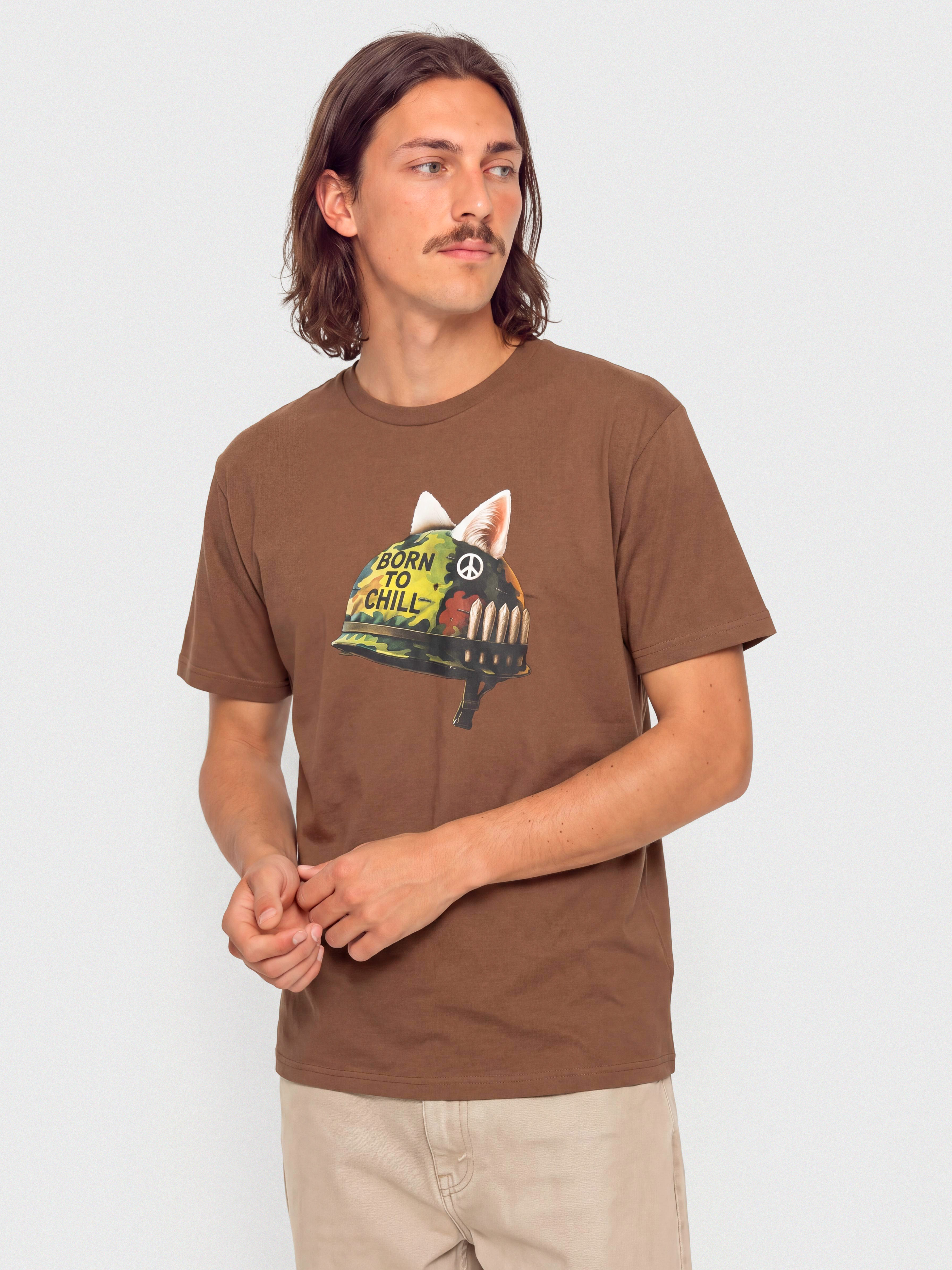 T-shirt RipNDip Born To Chill (brown wash)