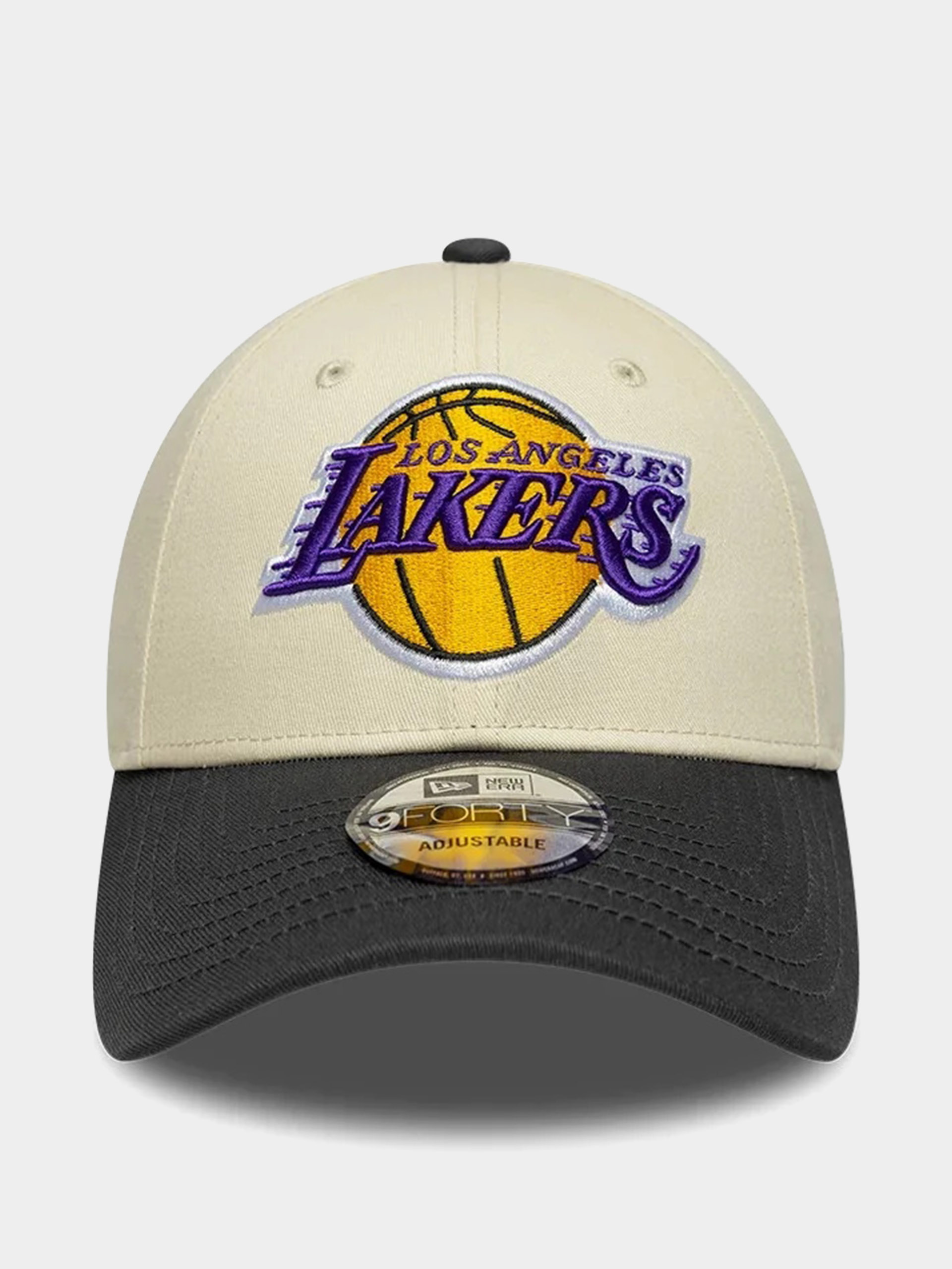 Czapka z daszkiem New Era Nba Colourblock 9Forty Los Angeles Lakers (light cream/grey)