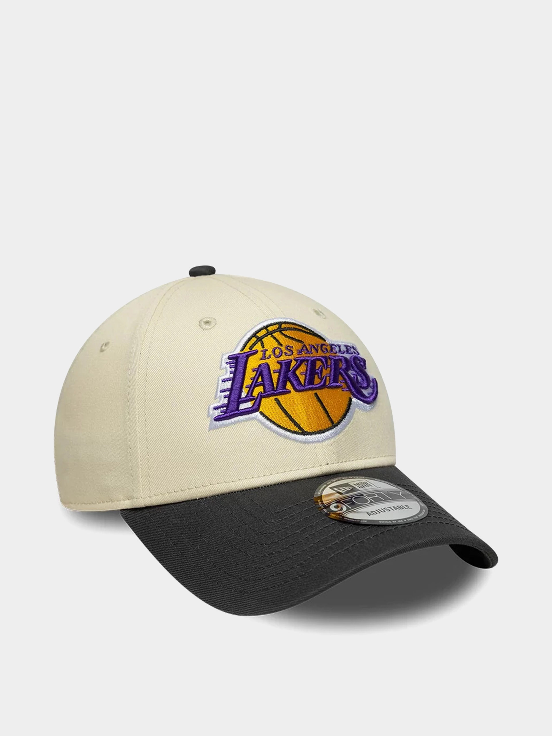 Czapka z daszkiem New Era Nba Colourblock 9Forty Los Angeles Lakers (light cream/grey)