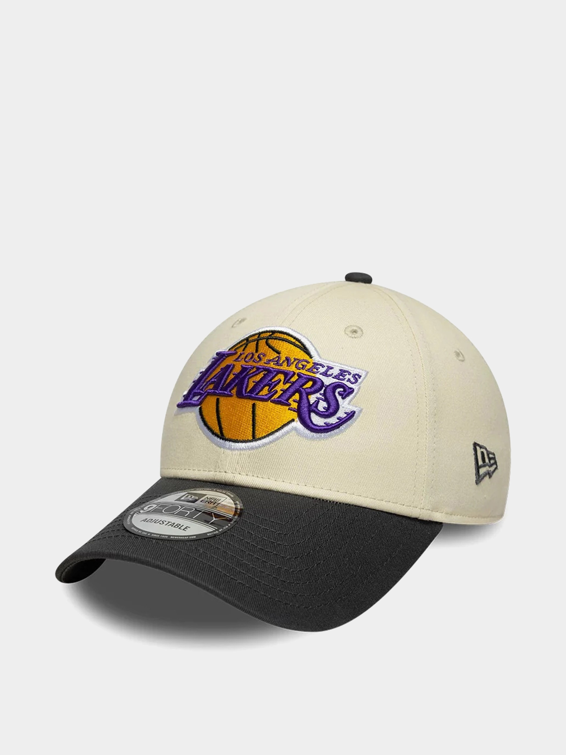 Czapka z daszkiem New Era Nba Colourblock 9Forty Los Angeles Lakers (light cream/grey)