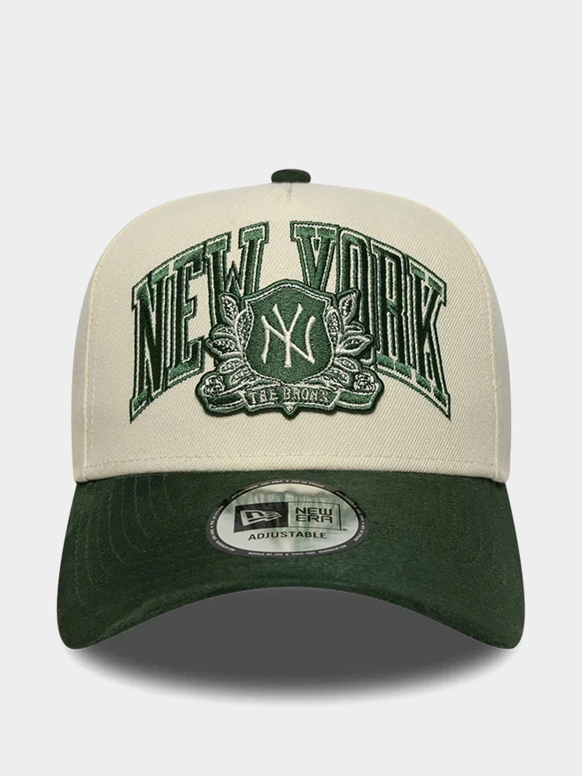 Czapka z daszkiem New Era Wordmark Suede Eframe New York Yankees (light cream/green)