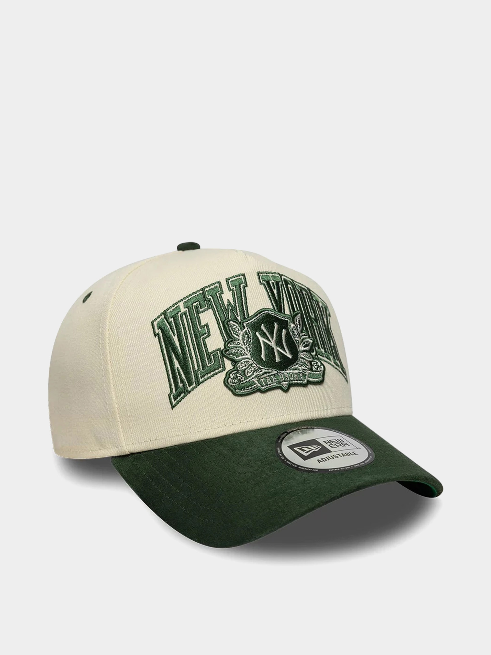 Czapka z daszkiem New Era Wordmark Suede Eframe New York Yankees (light cream/green)